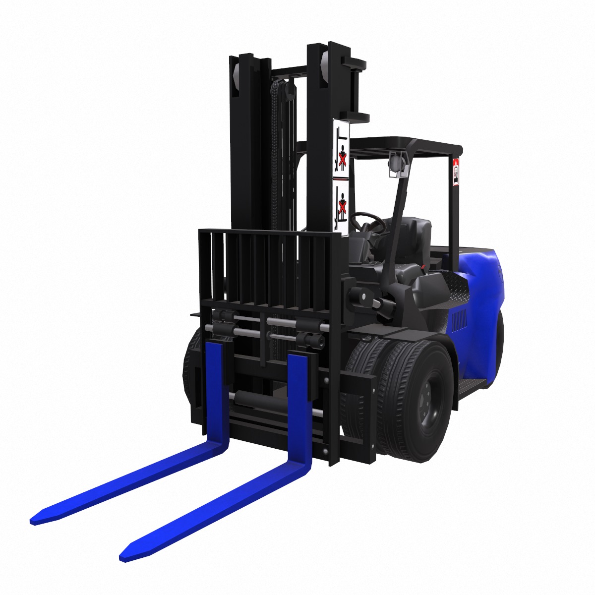 ForkLift - EV Low Poly  Low-poly 3D model_2