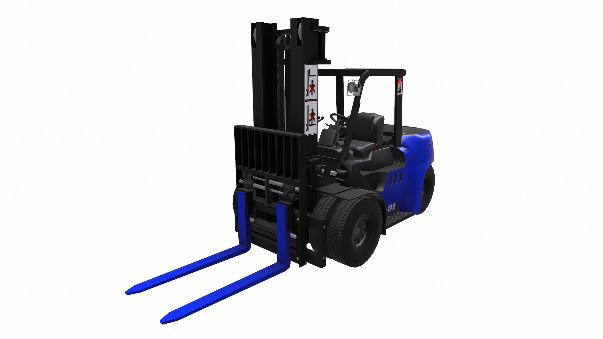 ForkLift - EV Low Poly  Low-poly 3D model_11