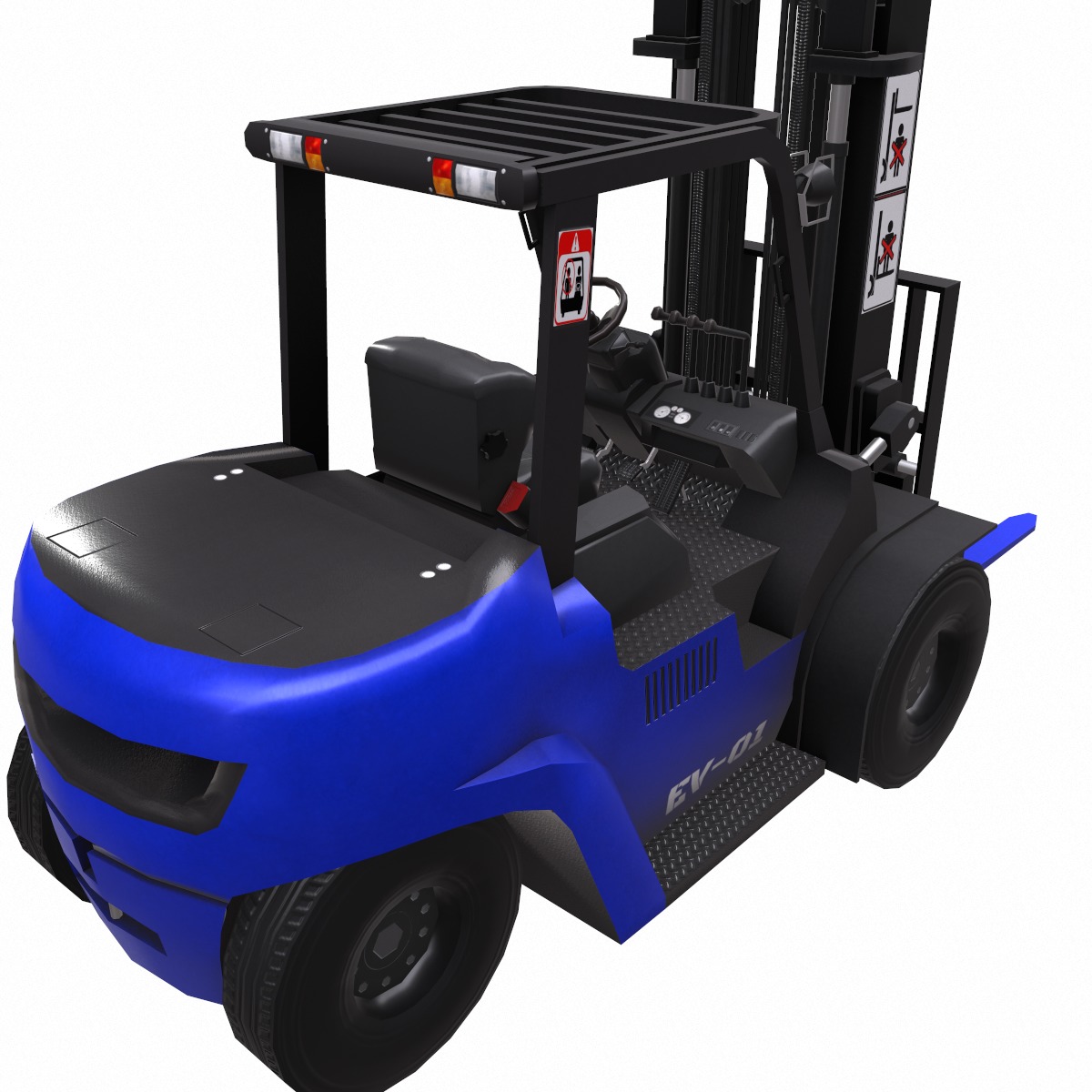 ForkLift - EV Low Poly  Low-poly 3D model_4