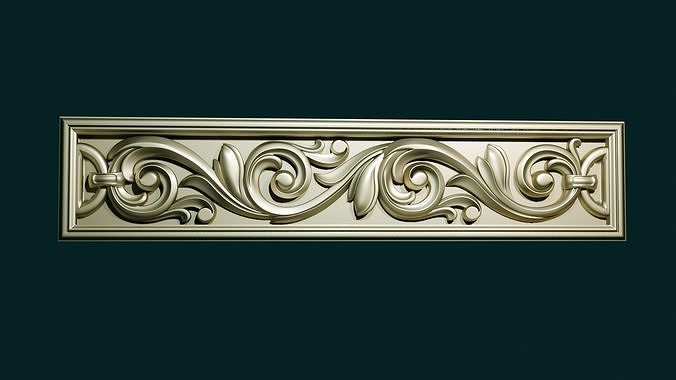Molding dekorative pattern ready for 3d printing 3d model 3D print model