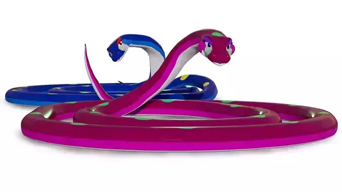 Snake Low-poly 3D model