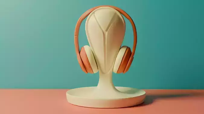  minimalist headphone stand with storage tray