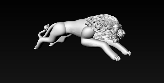 lion stl file 3D print model