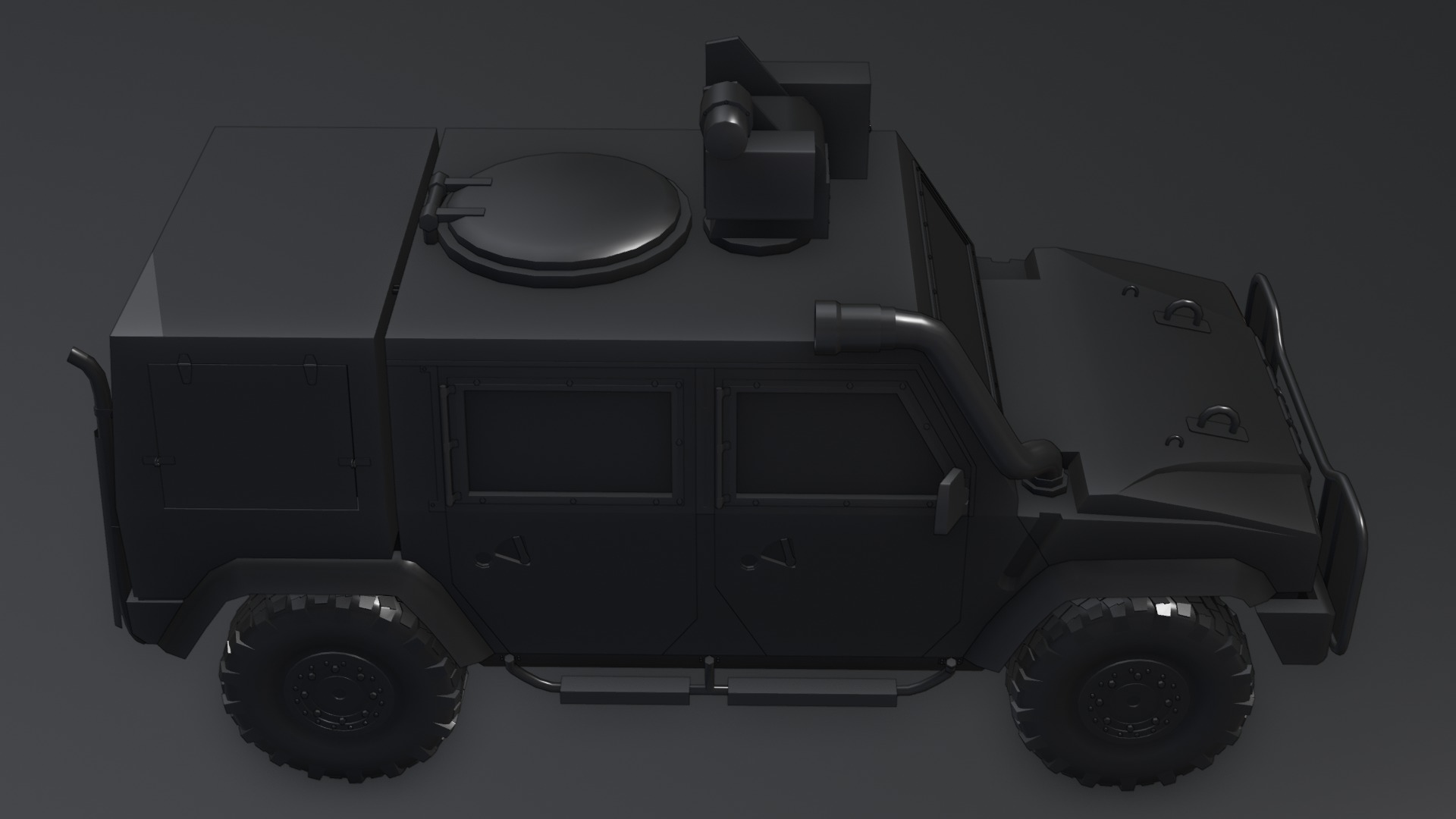  Light armored vehicle Iveco LMV Low-poly 3D model_7