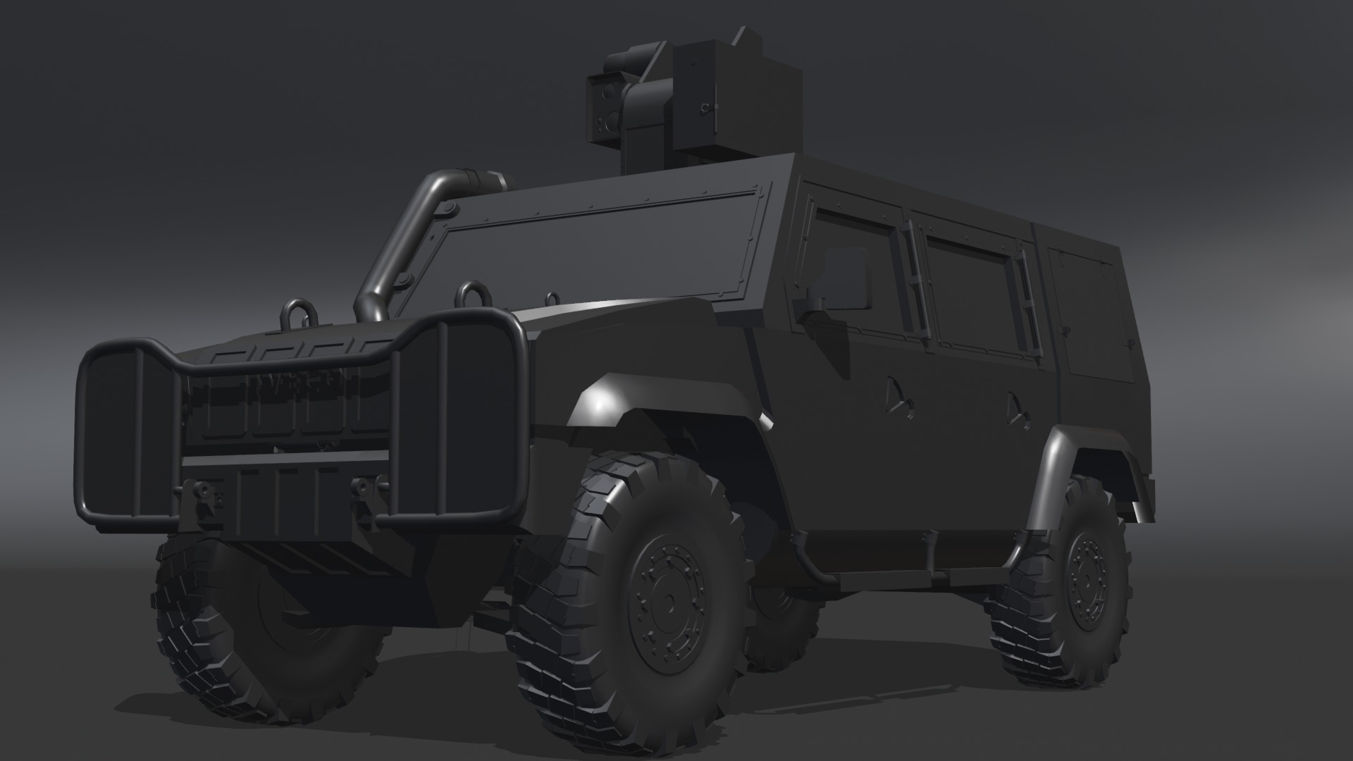  Light armored vehicle Iveco LMV Low-poly 3D model_4