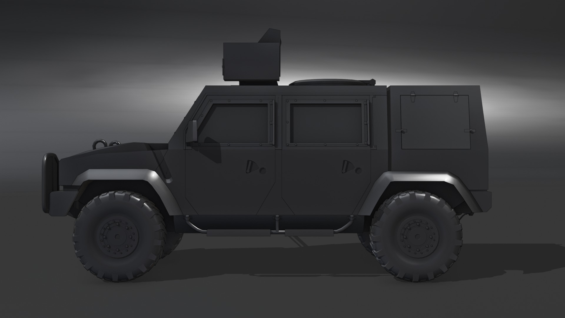  Light armored vehicle Iveco LMV Low-poly 3D model_5