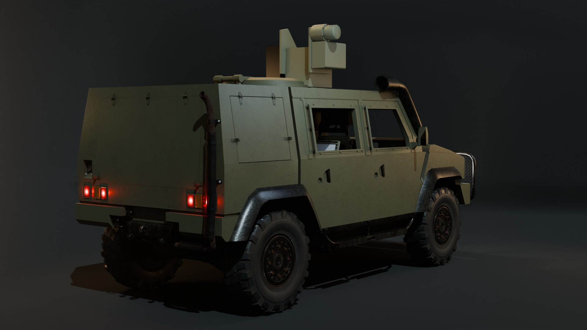  Light armored vehicle Iveco LMV Low-poly 3D model_2