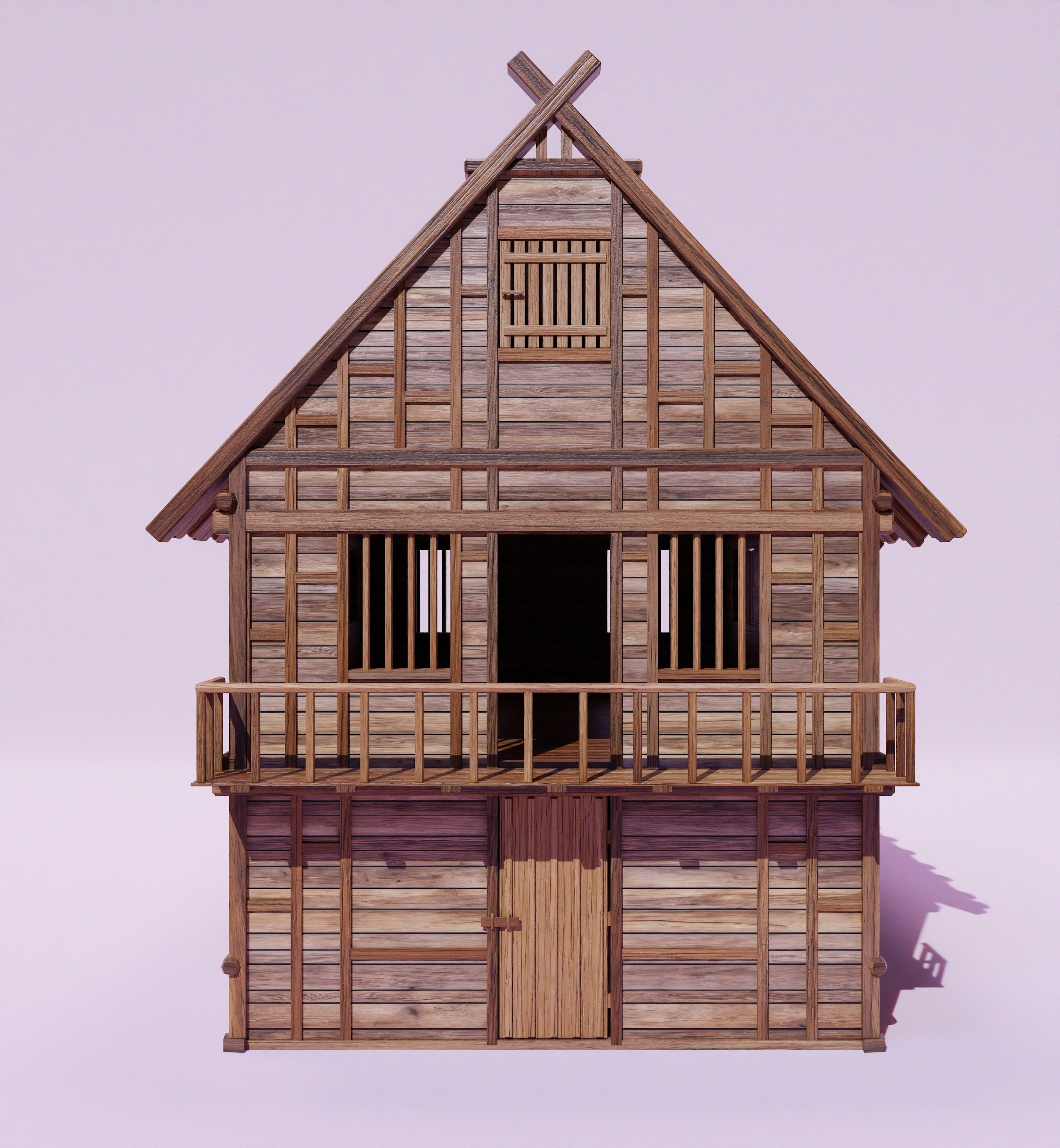Medieval House Realistic Detailed 3d model Low-poly 3D model_1