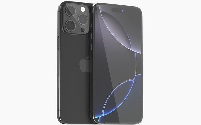 Apple iPhone 16 pro black 3D model