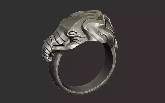 Elephant Head Ring