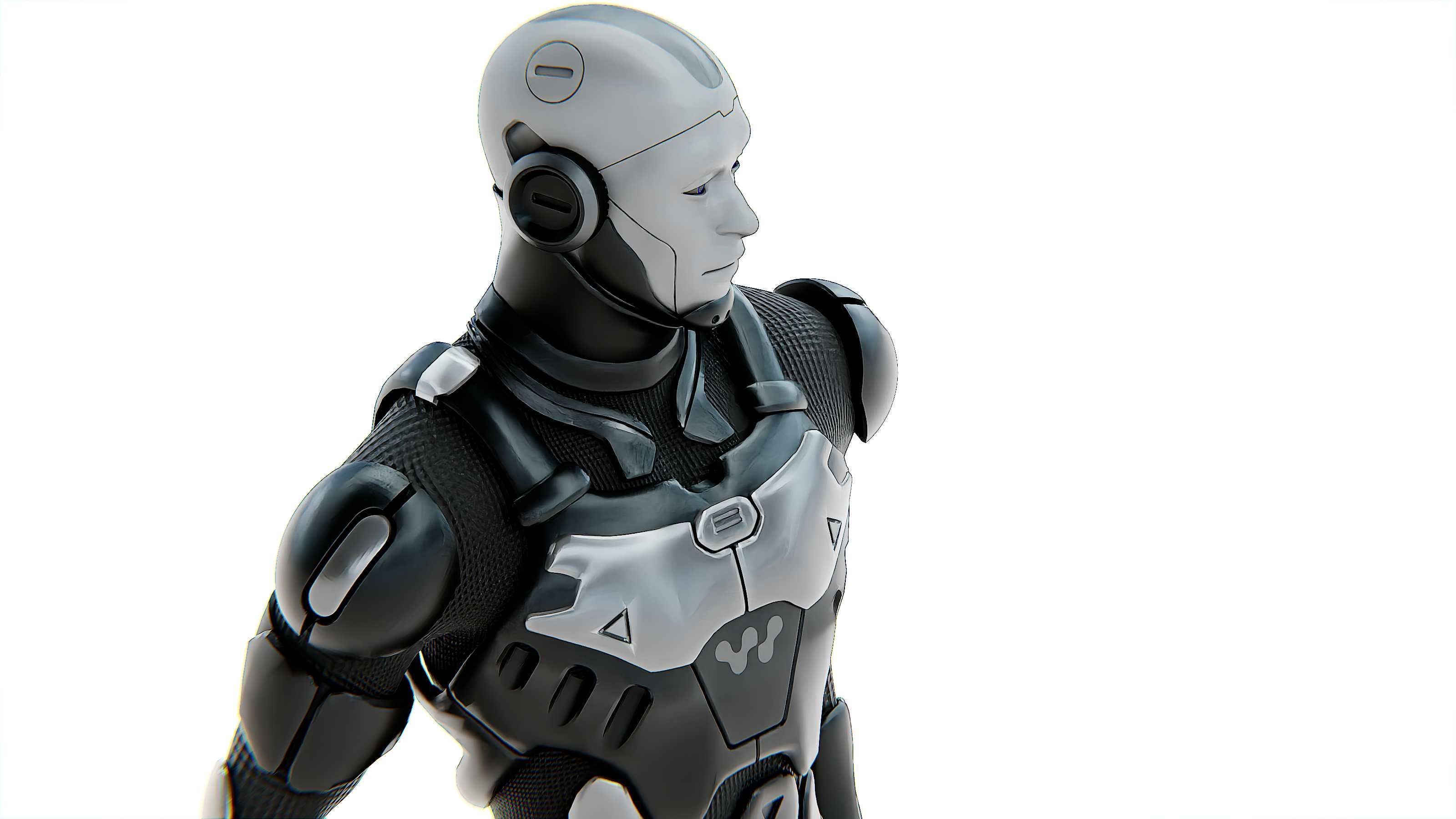 MECHA SOLDIER-B Rigged for Unreal Engine - Unity - MIXAMO 3D model_23