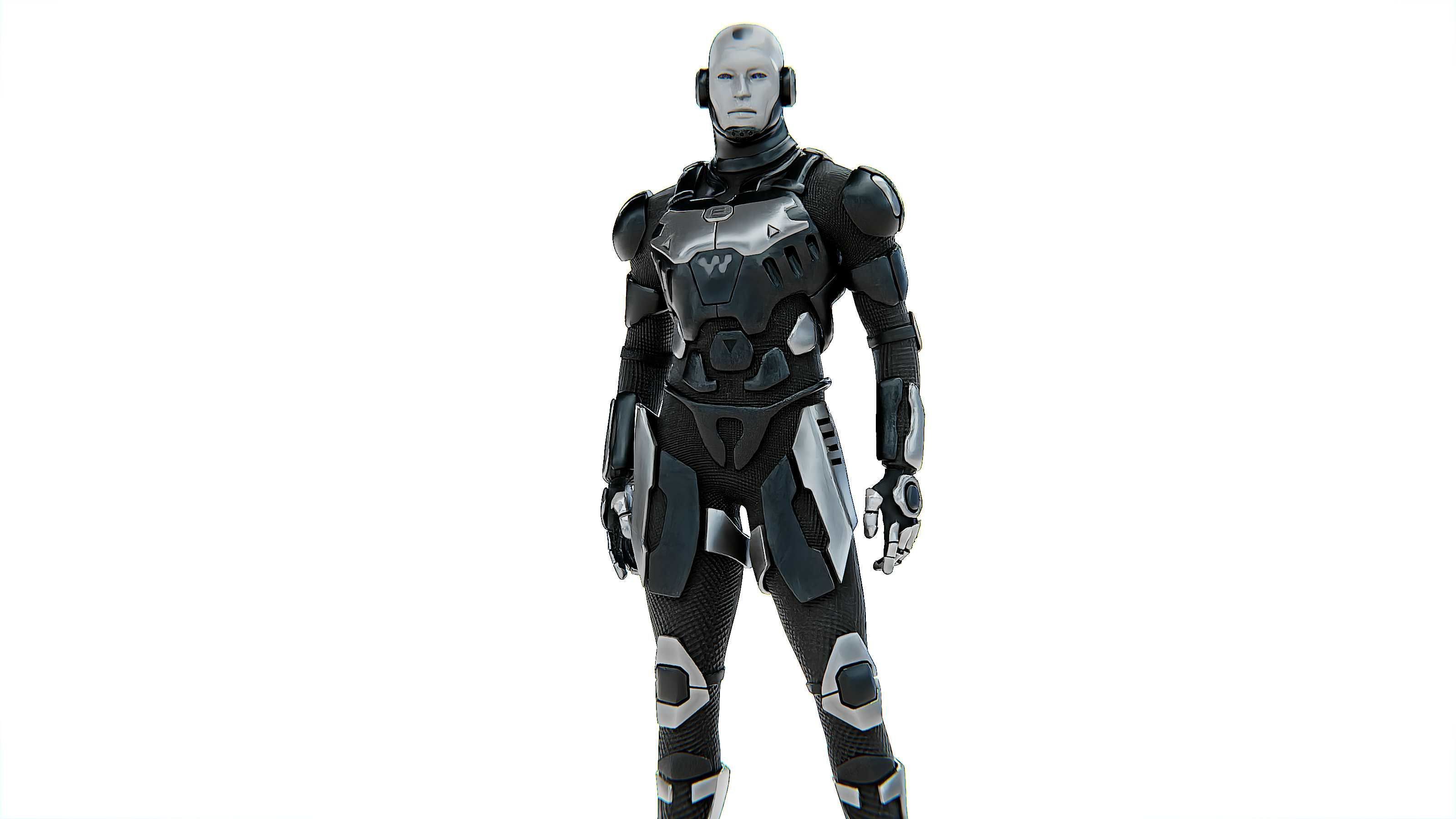 MECHA SOLDIER-B Rigged for Unreal Engine - Unity - MIXAMO 3D model_3