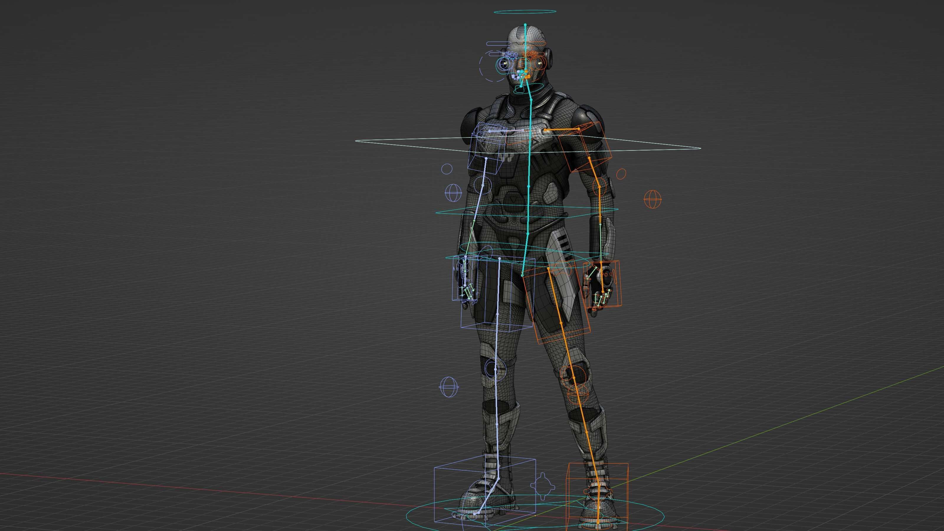 MECHA SOLDIER-B Rigged for Unreal Engine - Unity - MIXAMO 3D model_37