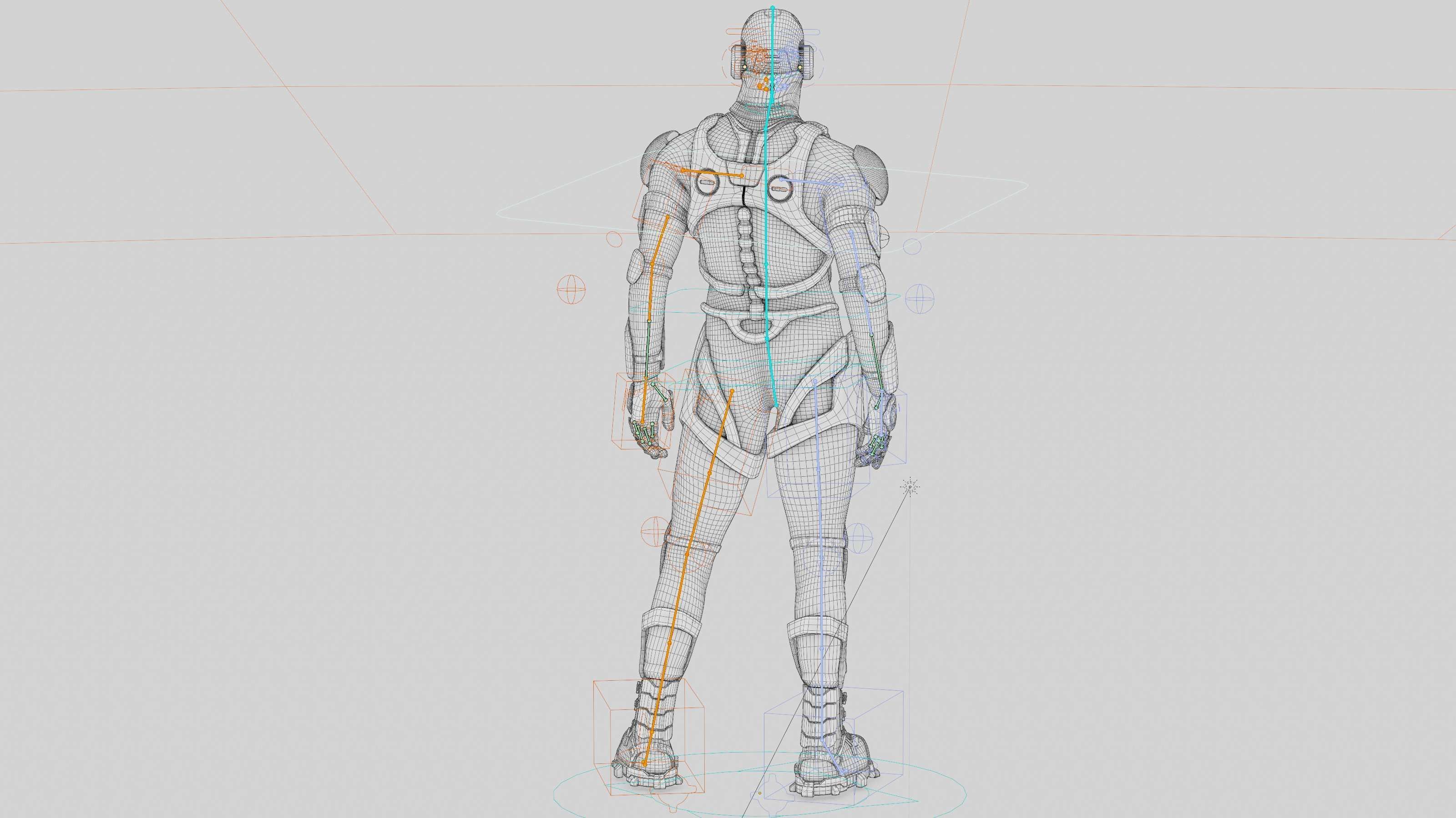 MECHA SOLDIER-B Rigged for Unreal Engine - Unity - MIXAMO 3D model_41