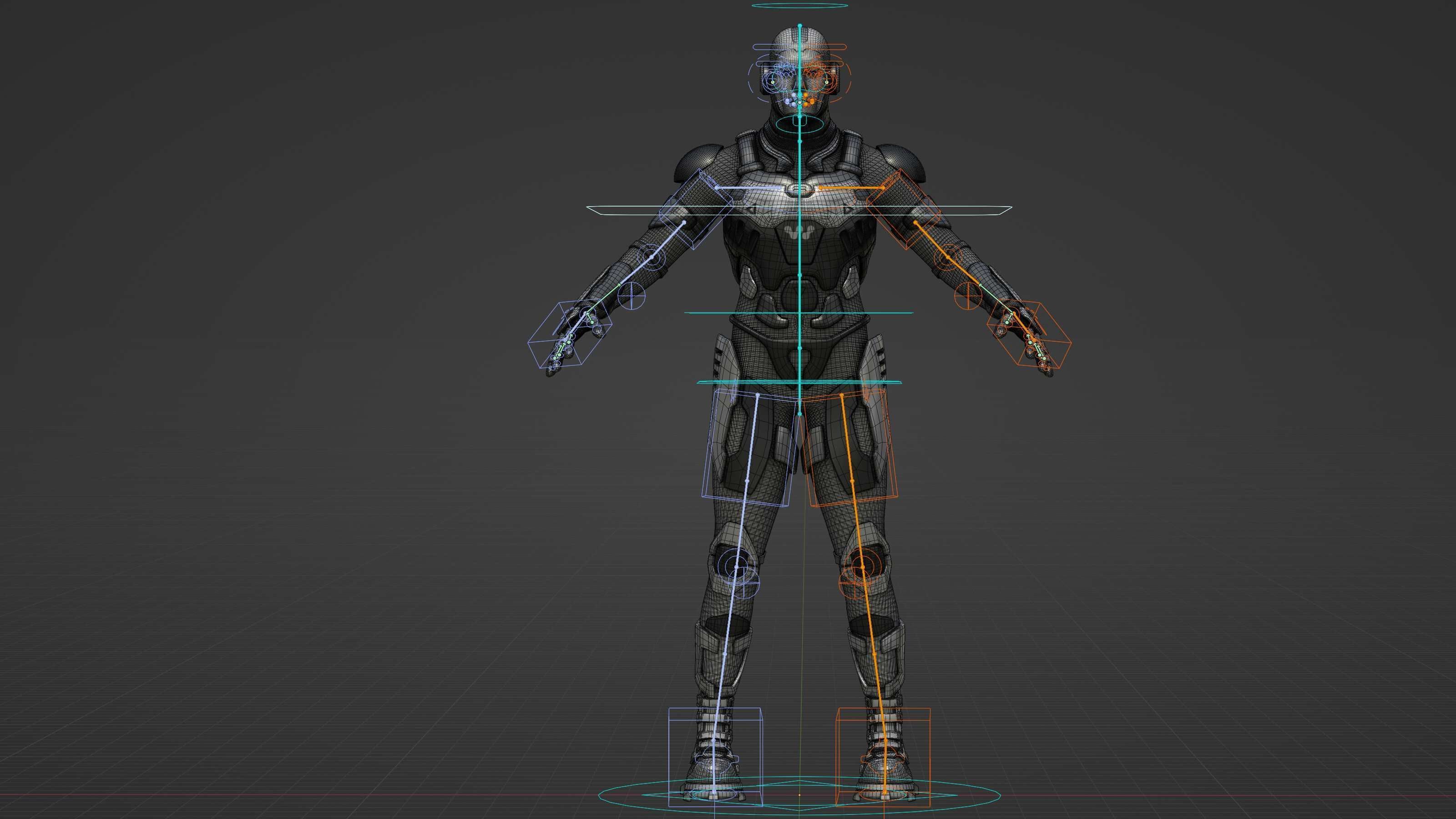 MECHA SOLDIER-B Rigged for Unreal Engine - Unity - MIXAMO 3D model_39