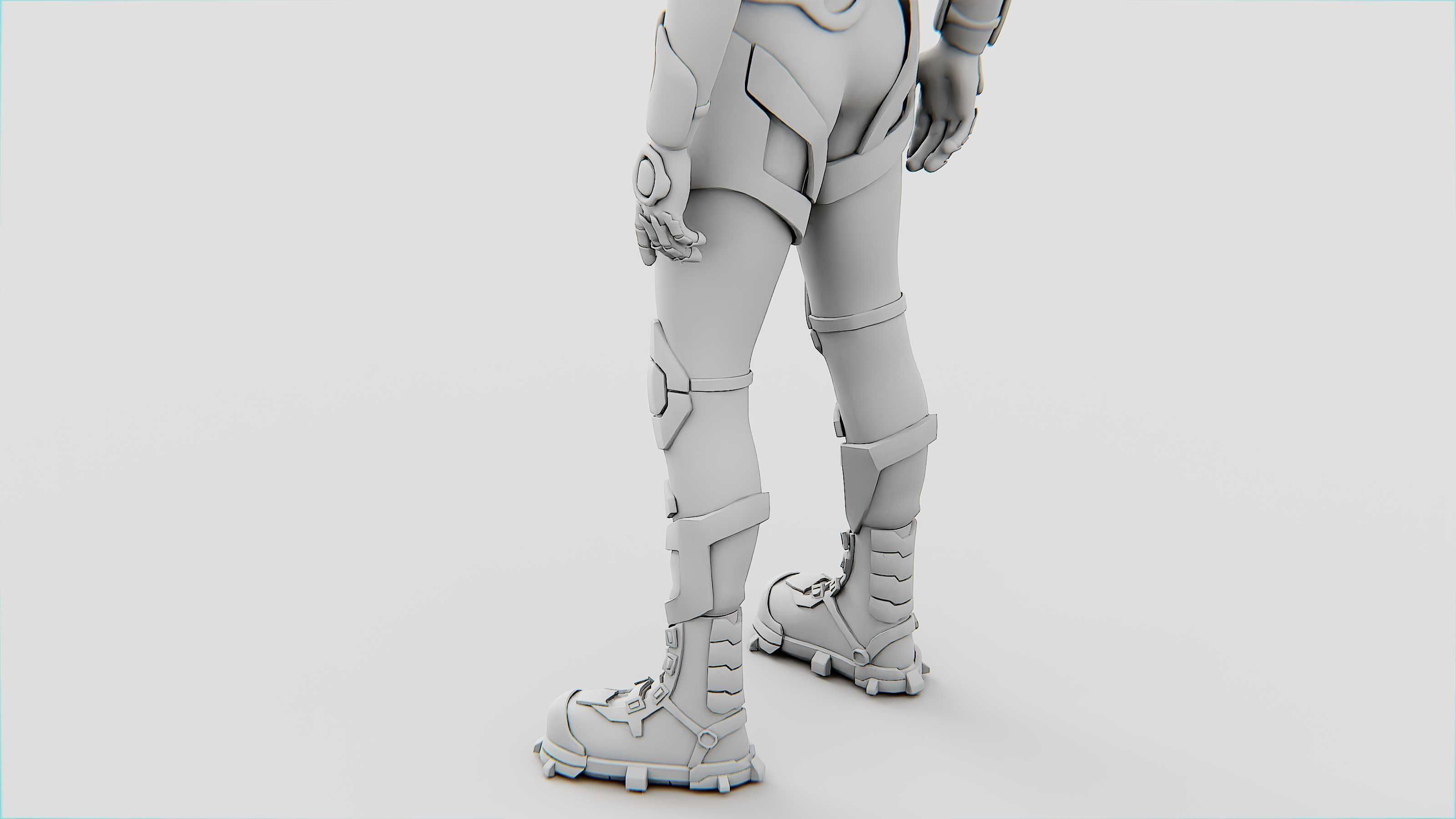 MECHA SOLDIER-B Rigged for Unreal Engine - Unity - MIXAMO 3D model_36