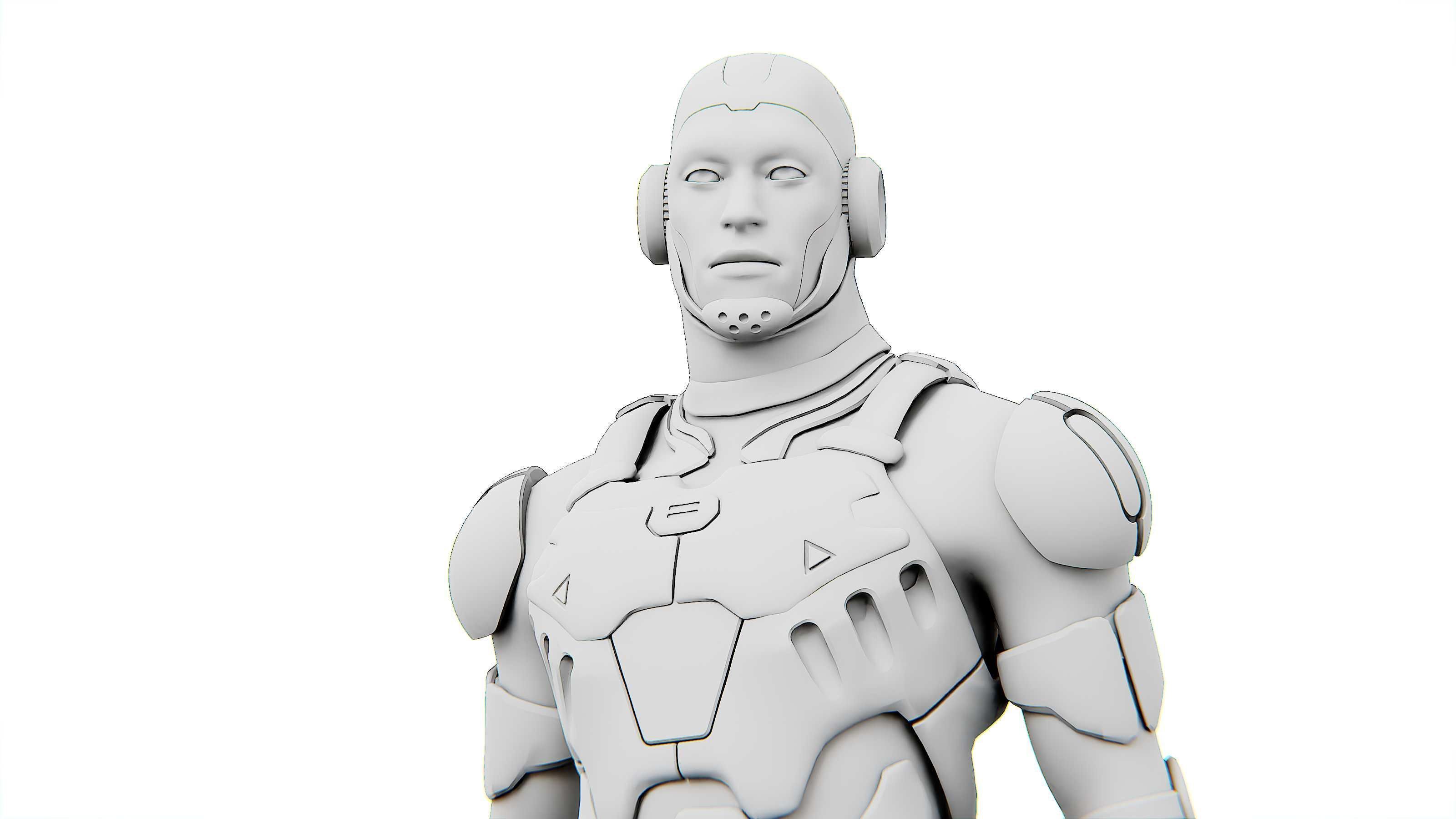 MECHA SOLDIER-B Rigged for Unreal Engine - Unity - MIXAMO 3D model_34