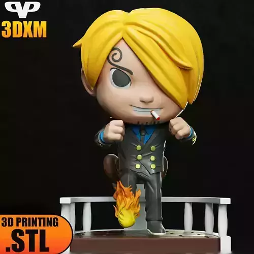 Sanji Chibi STL for 3D Printing ChibiSTL 3DXM