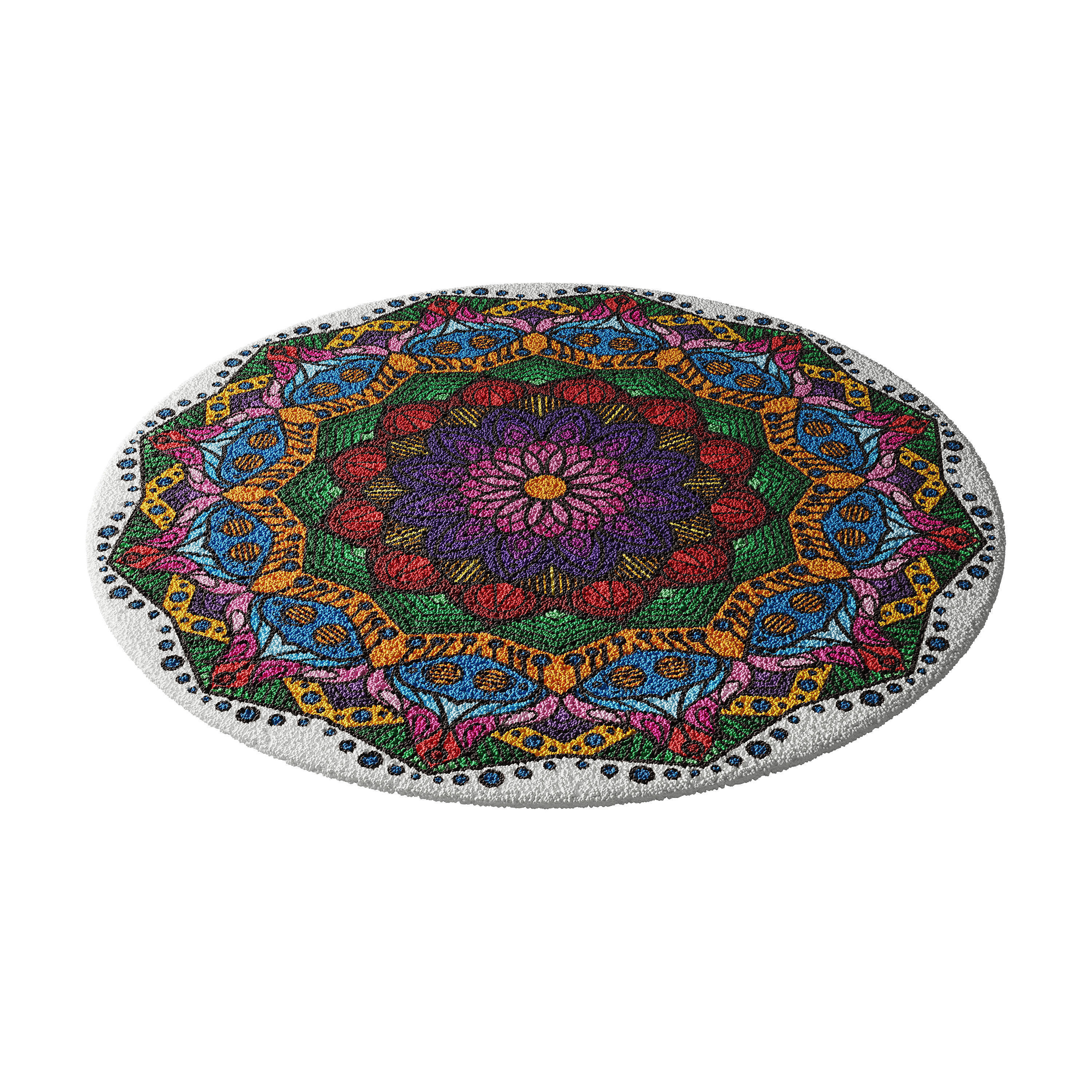 round carpet 19 3D model_6