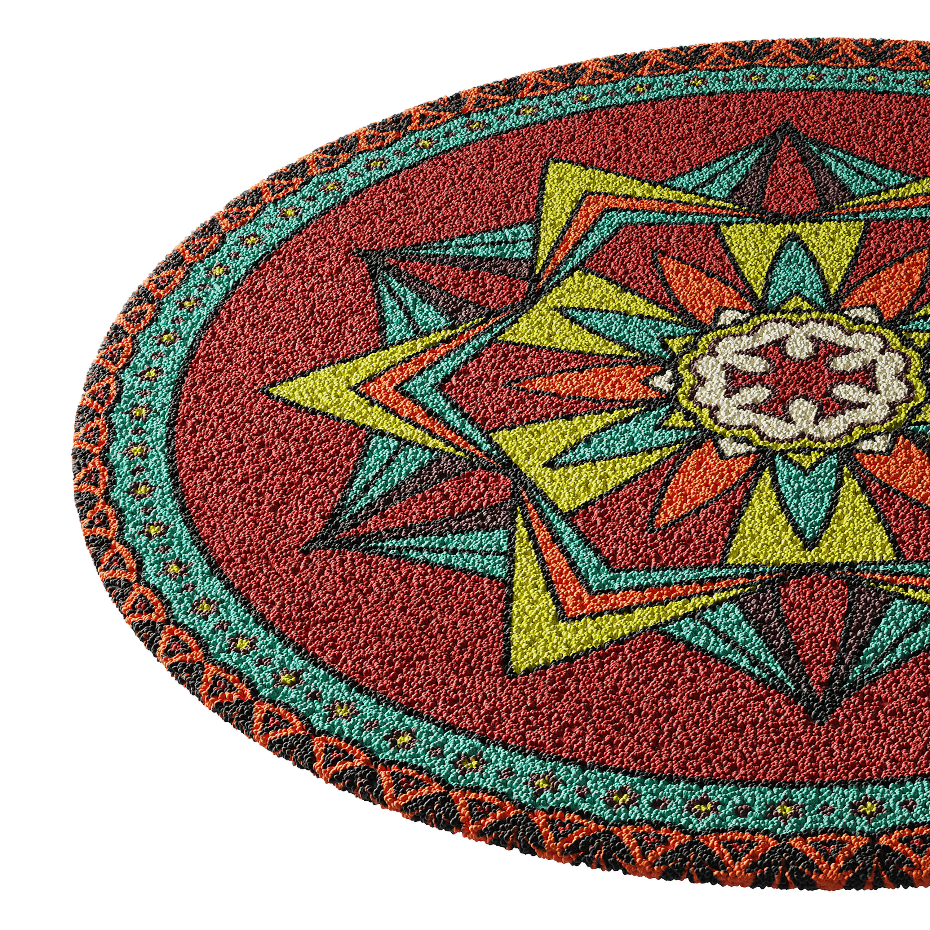 round carpet 19 3D model_8