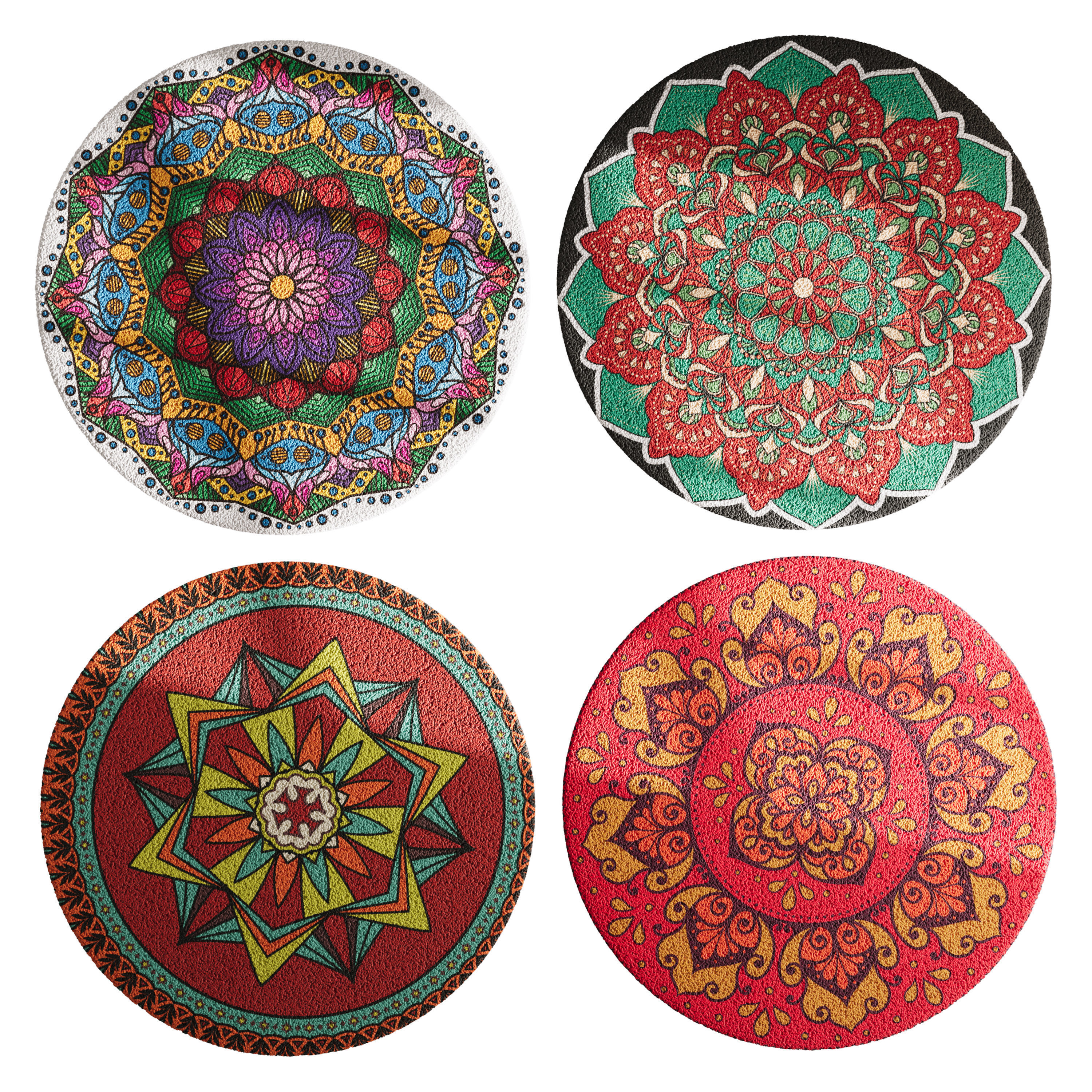 round carpet 19 3D model_2