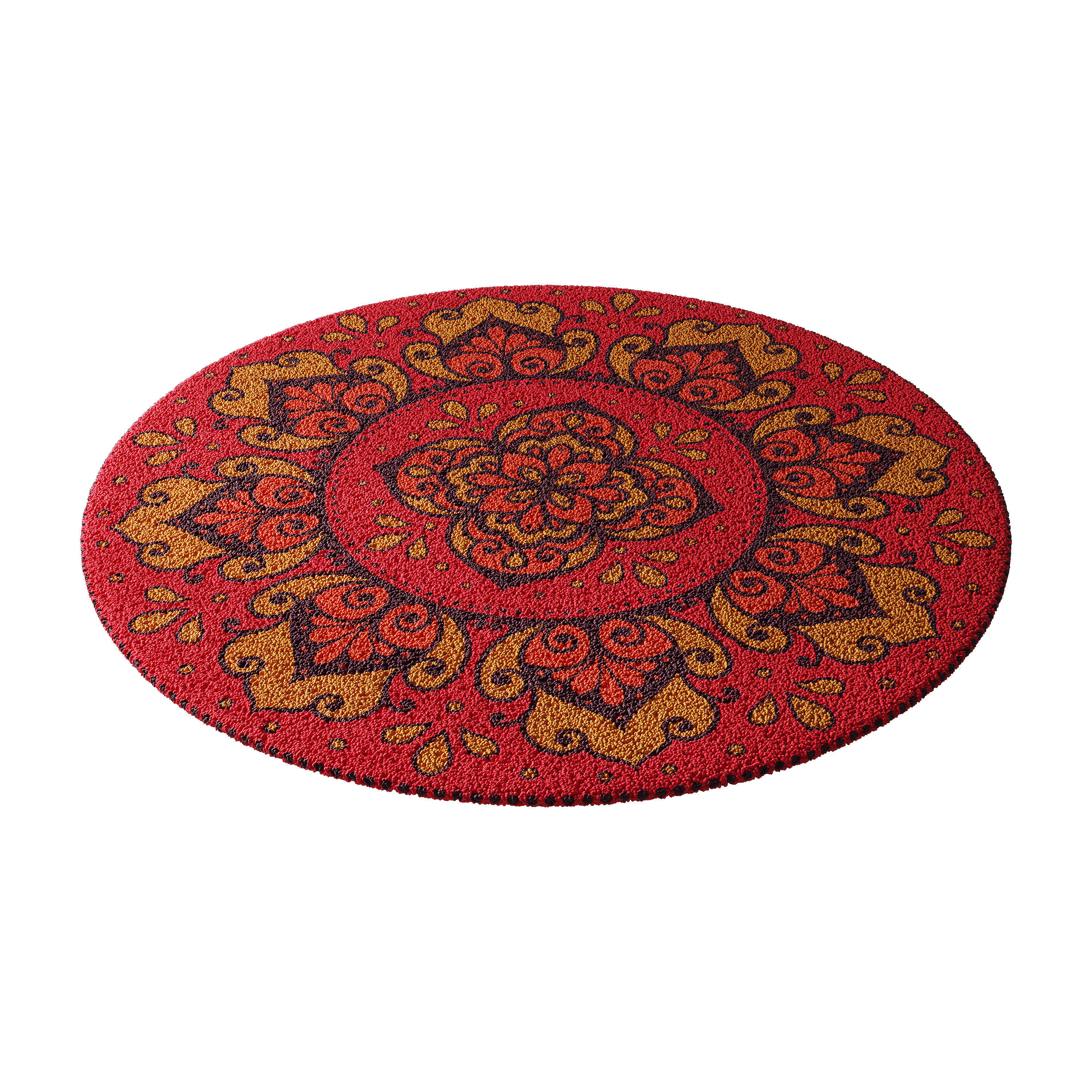 round carpet 19 3D model_4