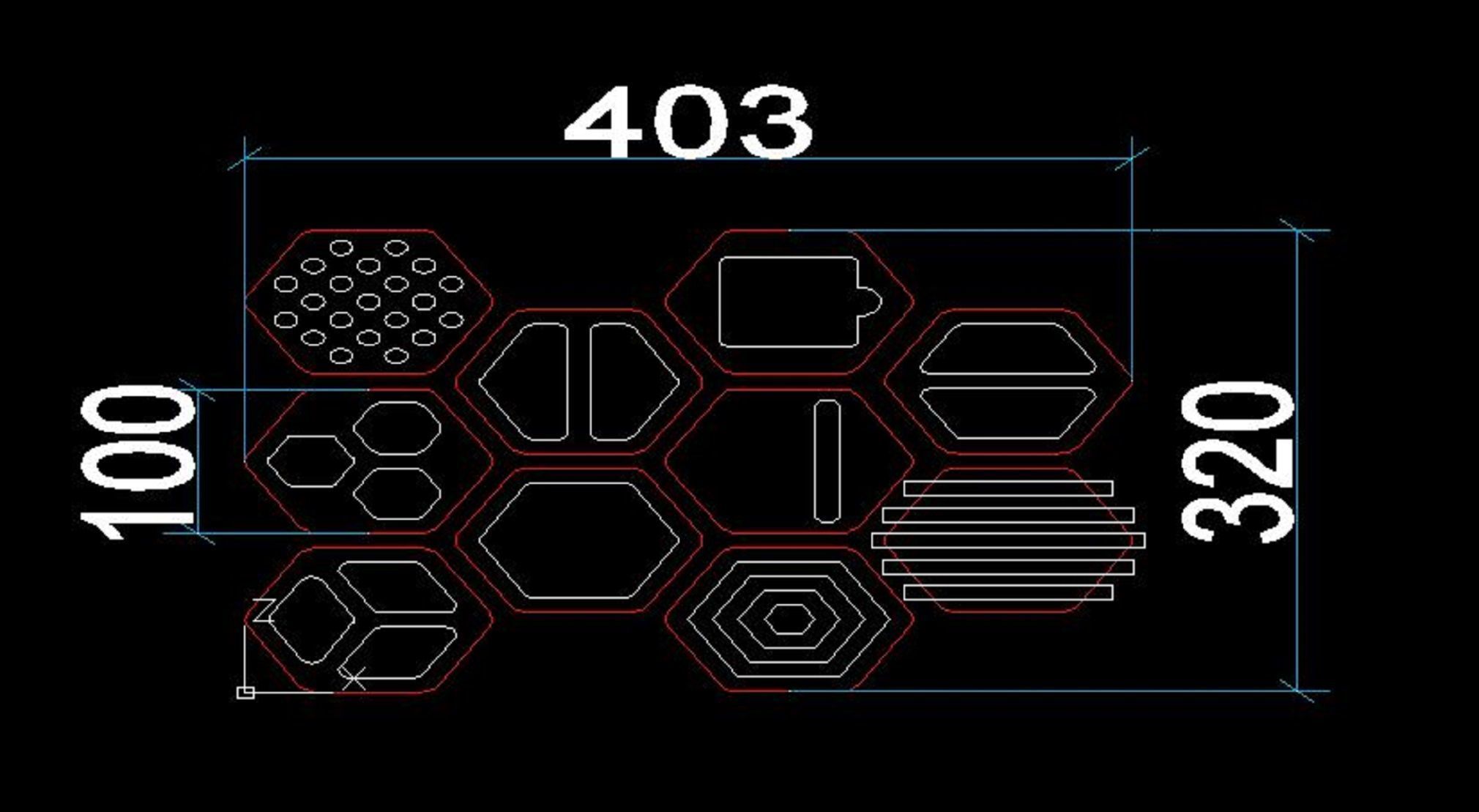 DESK ORGANIZER SET HECTAGONAL 3D model_2