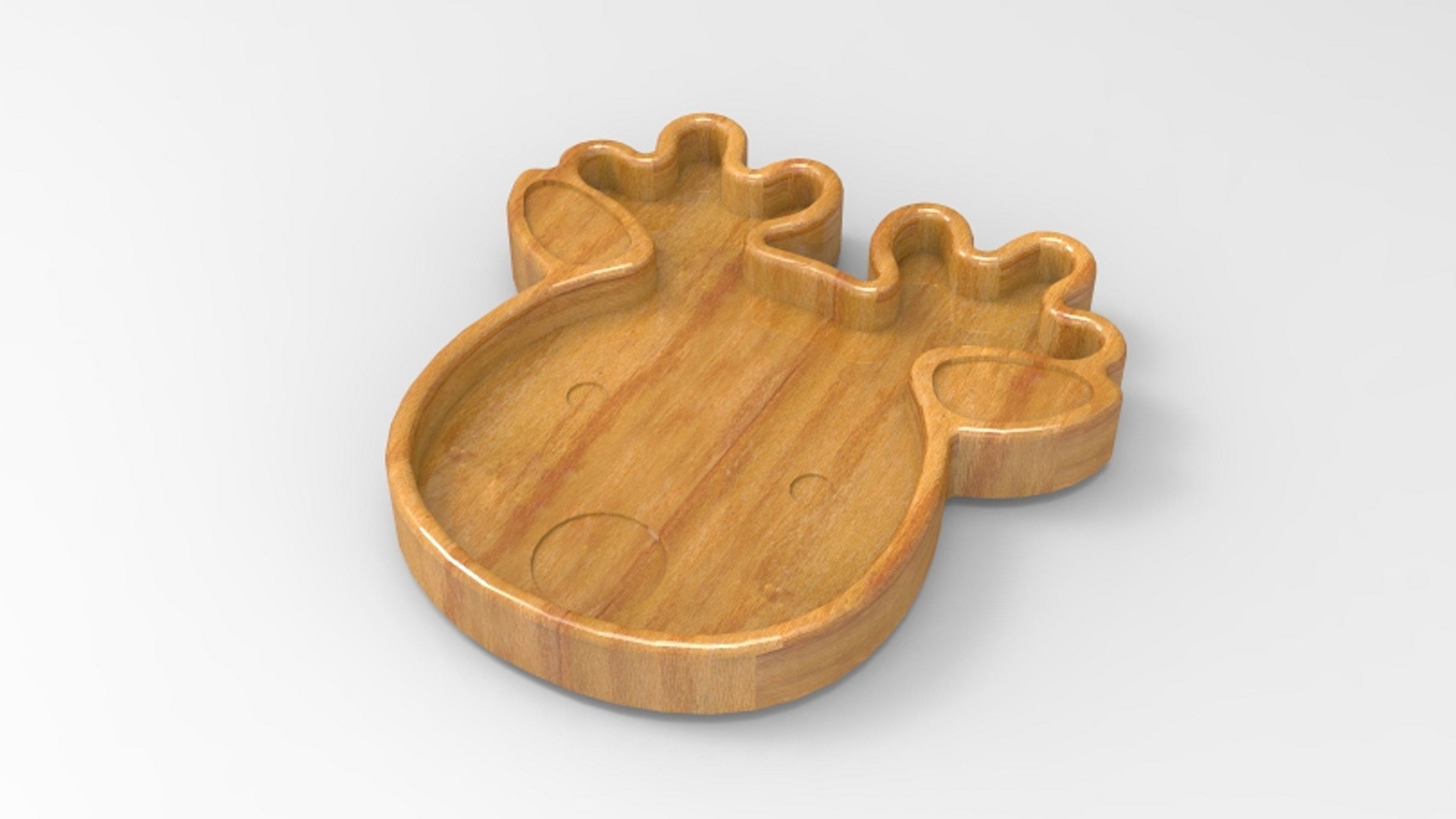 Deer serving tray cnc file 3D print model_2