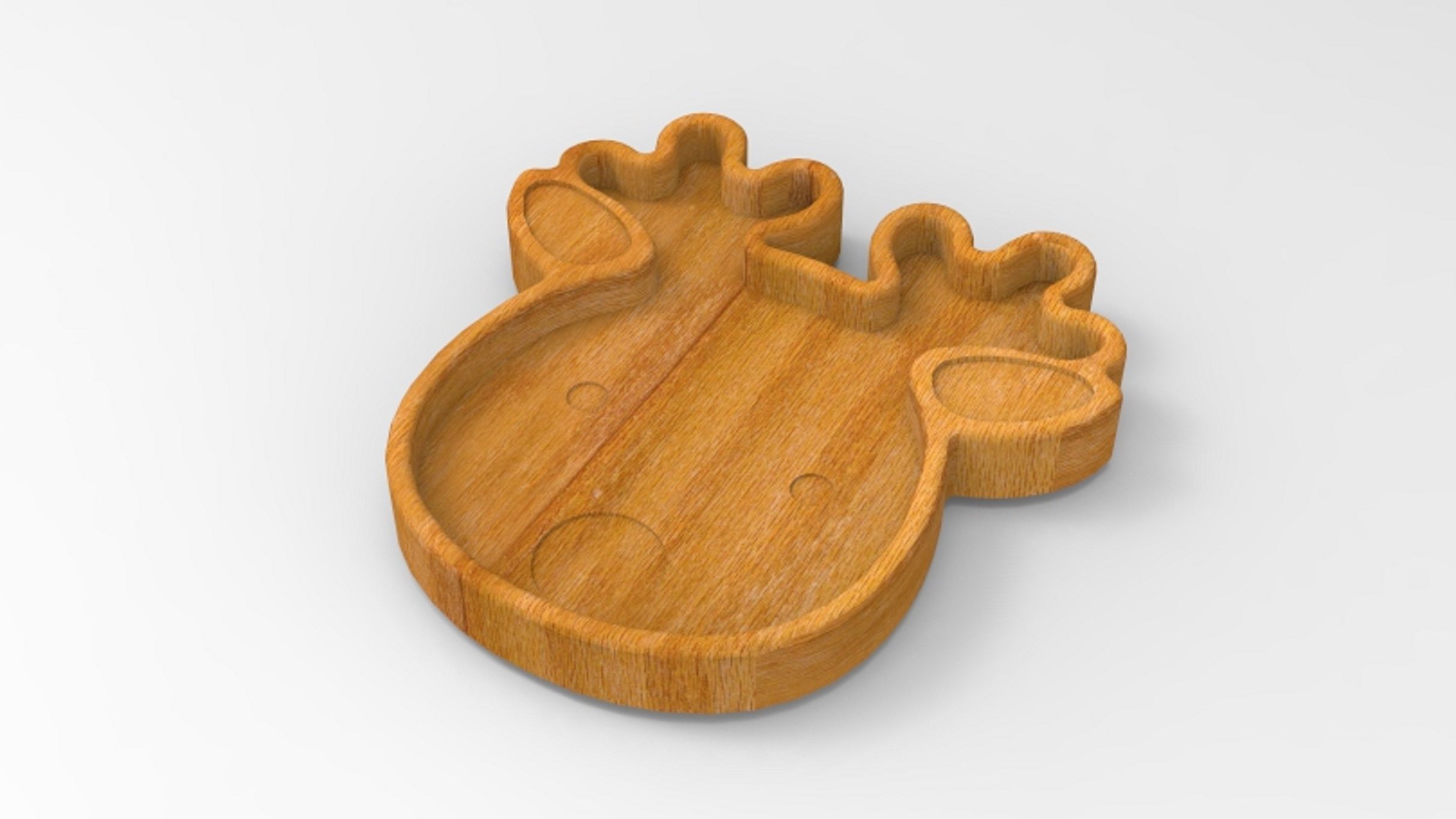 Deer serving tray cnc file 3D print model_4