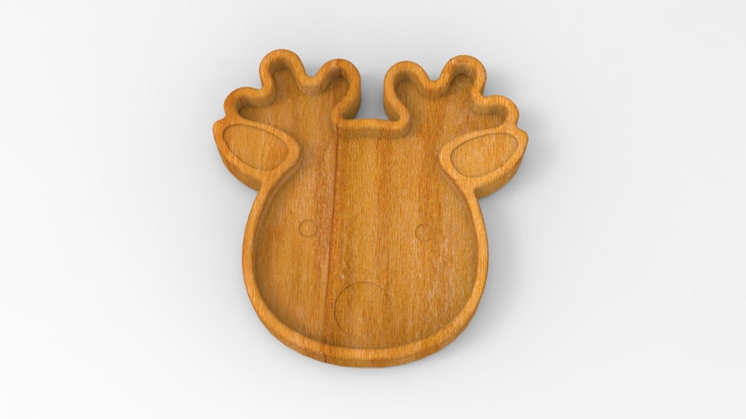 Deer serving tray cnc file 3D print model_5