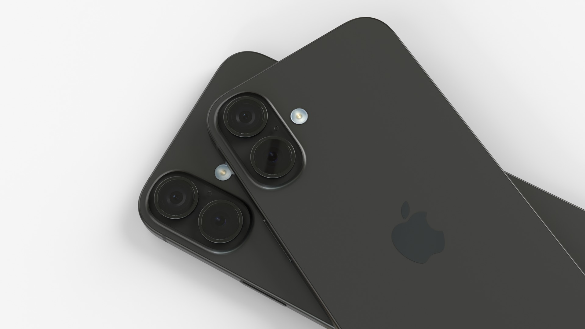 Apple iPhone 16 and 16 Plus Black 3D model_8