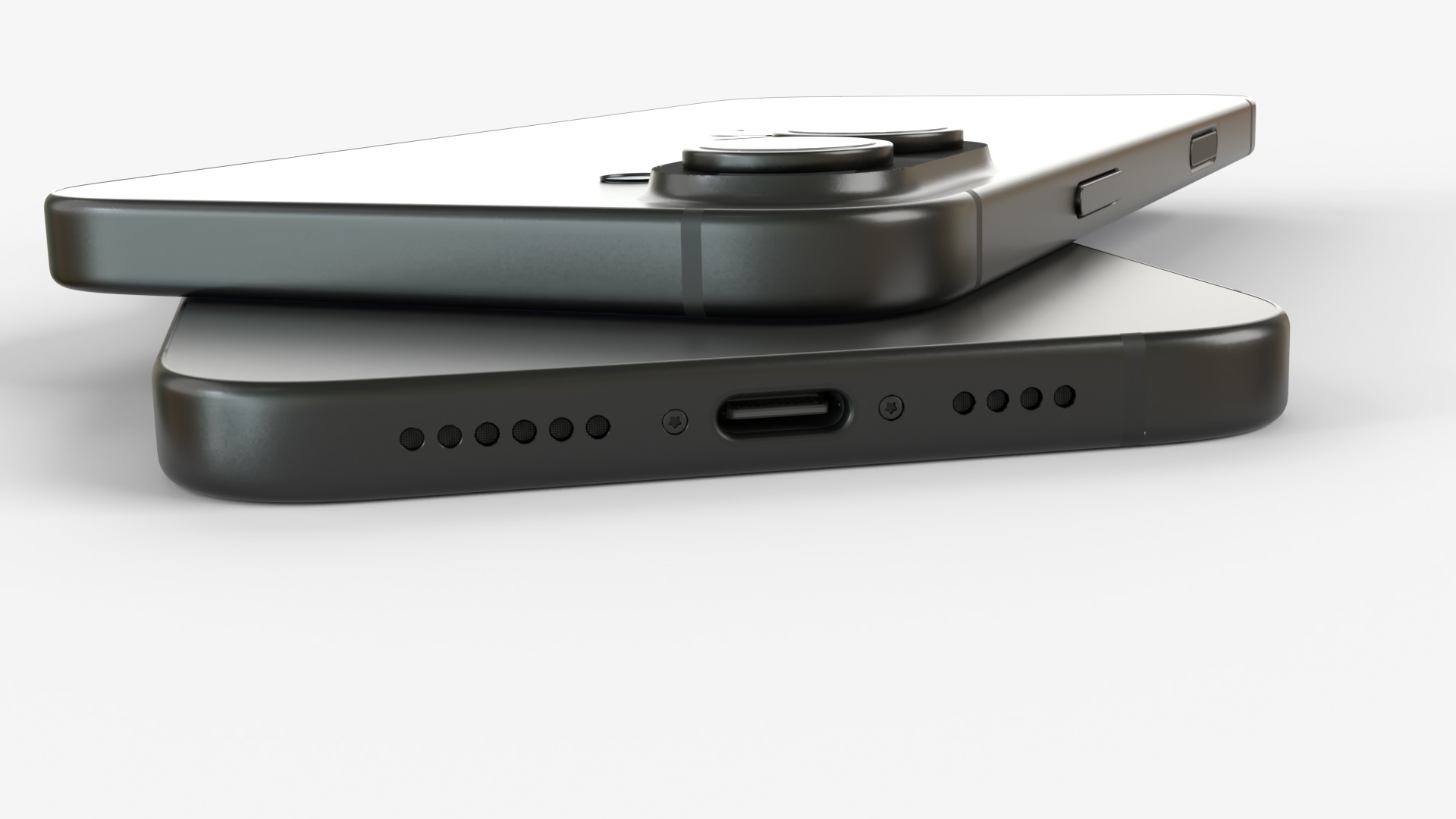 Apple iPhone 16 and 16 Plus Black 3D model_9