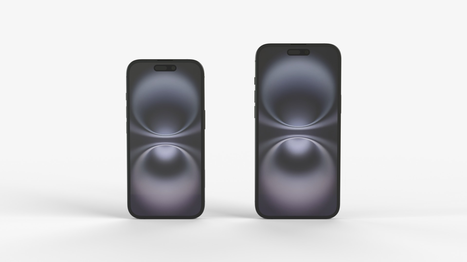 Apple iPhone 16 and 16 Plus Black 3D model_7