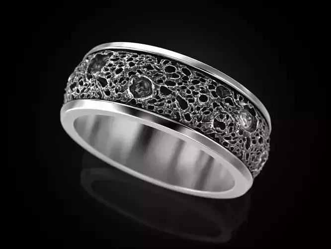 Lunar Crater Band 3D print model