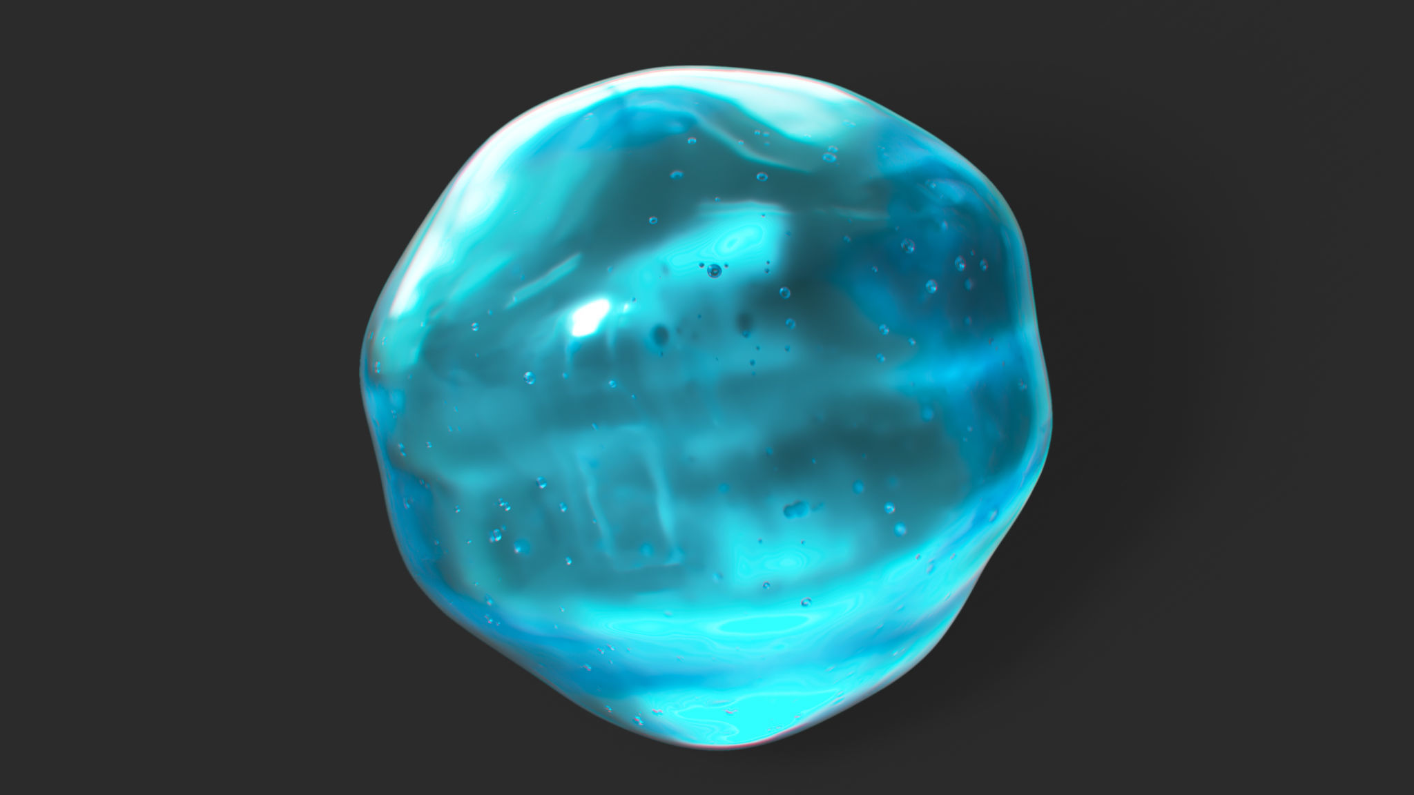 Gel Drop Looped Animation 3D model_6