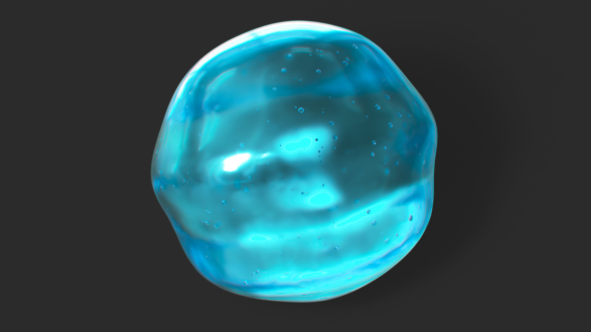 Gel Drop Looped Animation 3D model_2