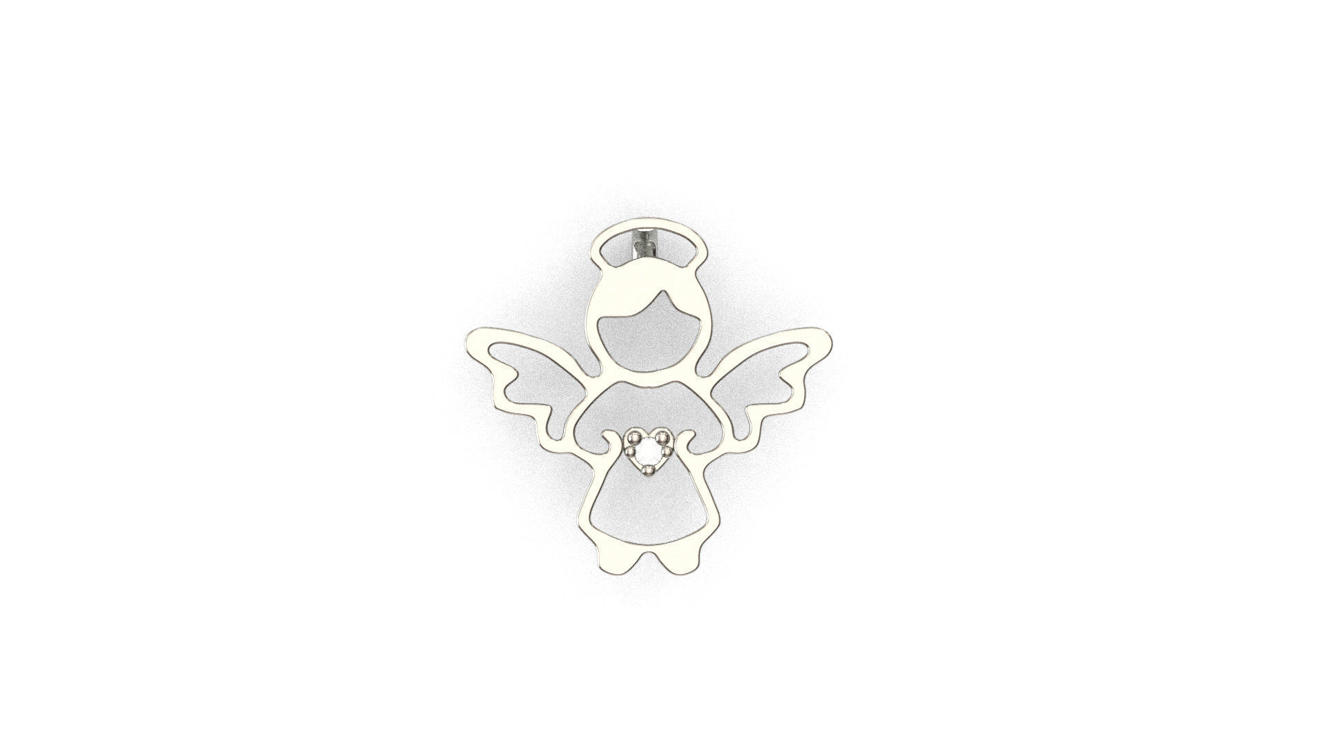 Pendent Angel - Pingente Anjo 3D print model_1