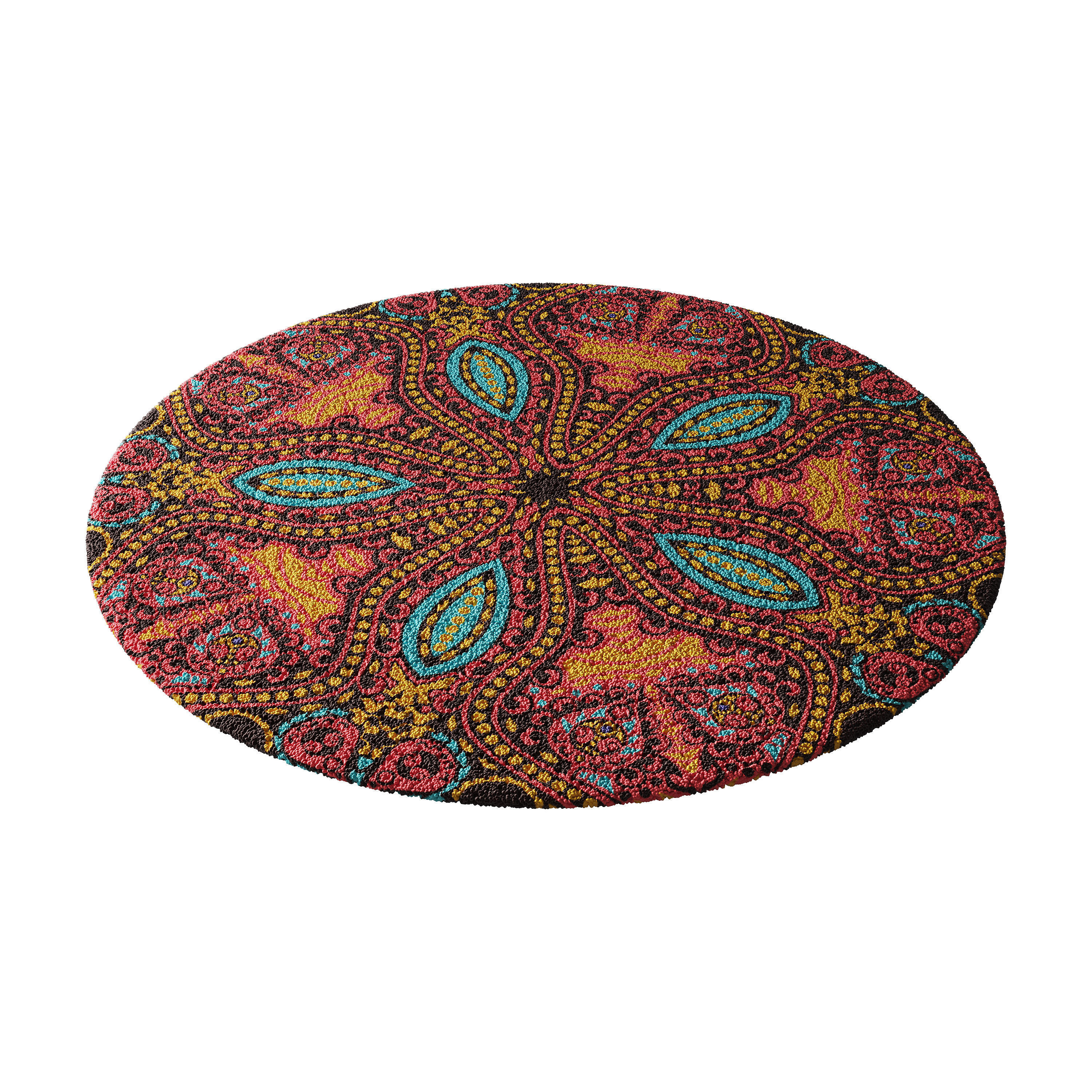 round carpet 22 3D model_7
