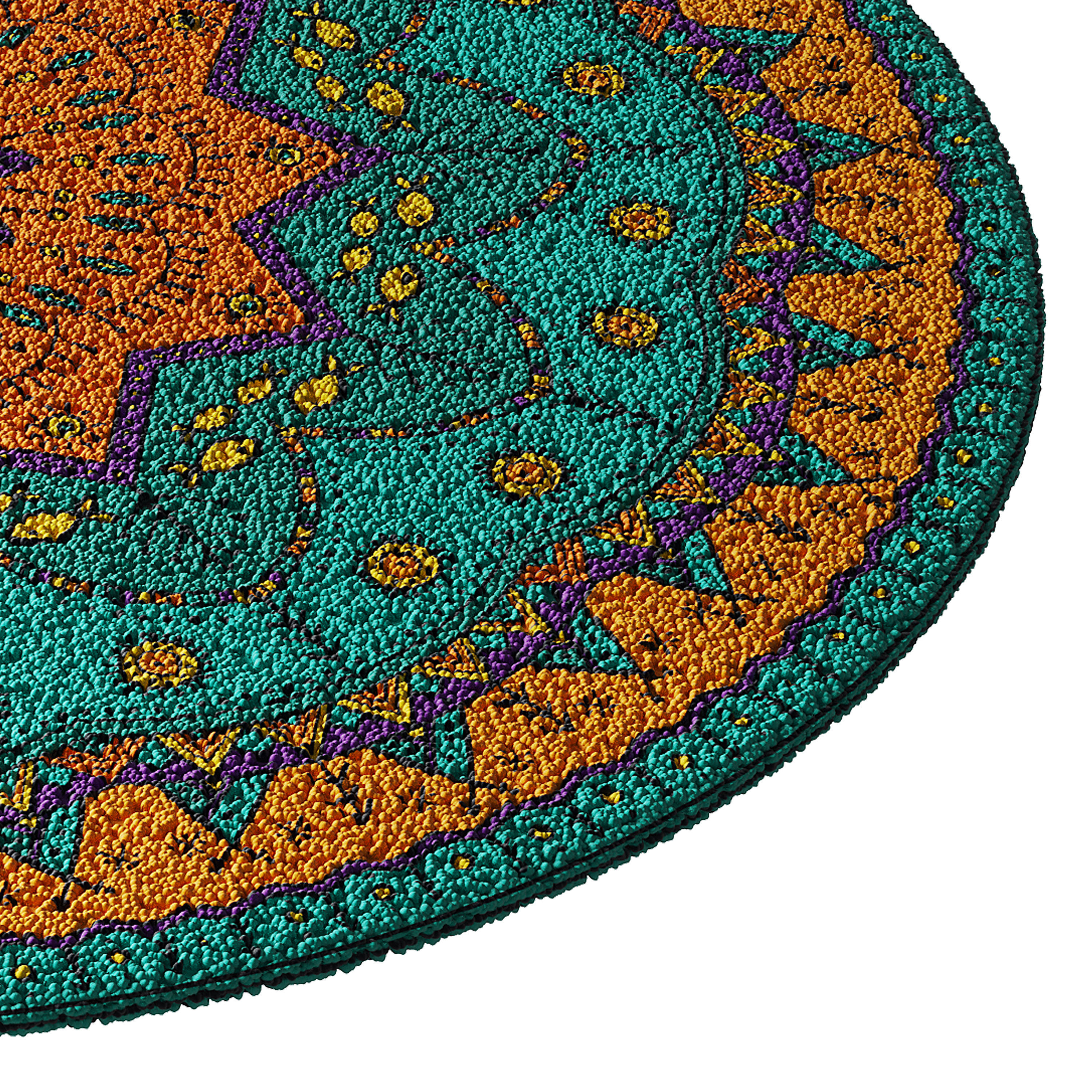 round carpet 22 3D model_8