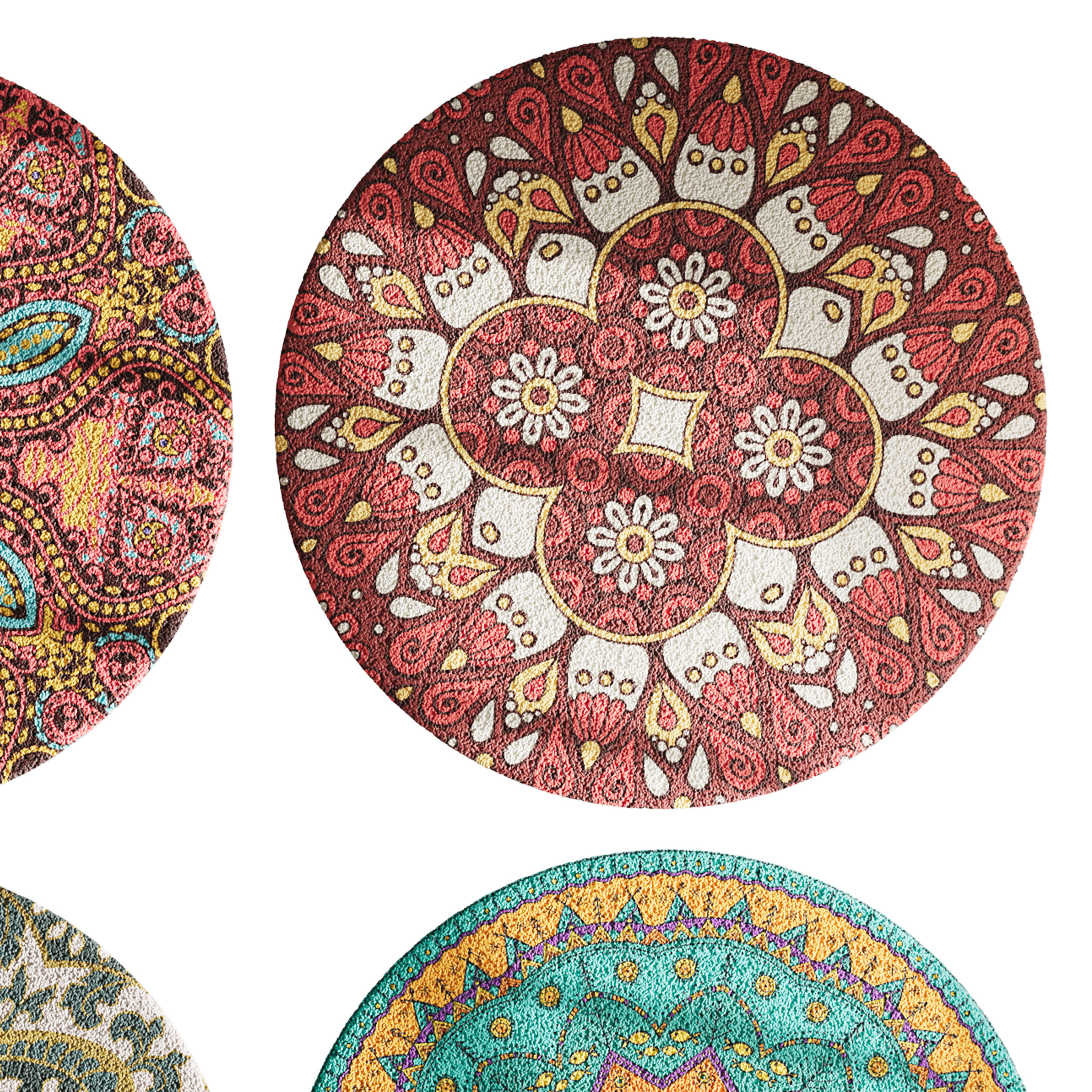 round carpet 22 3D model_4