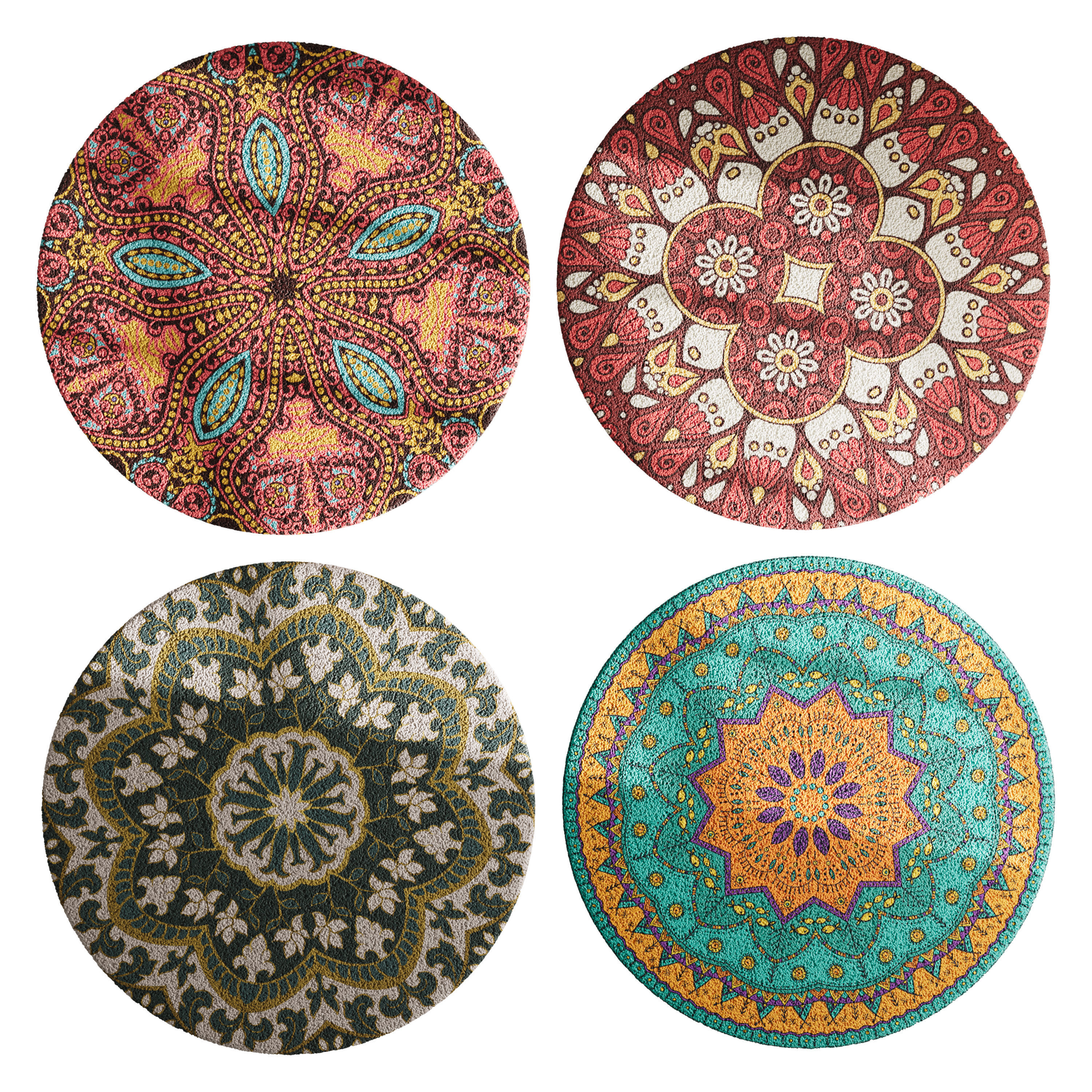 round carpet 22 3D model_2