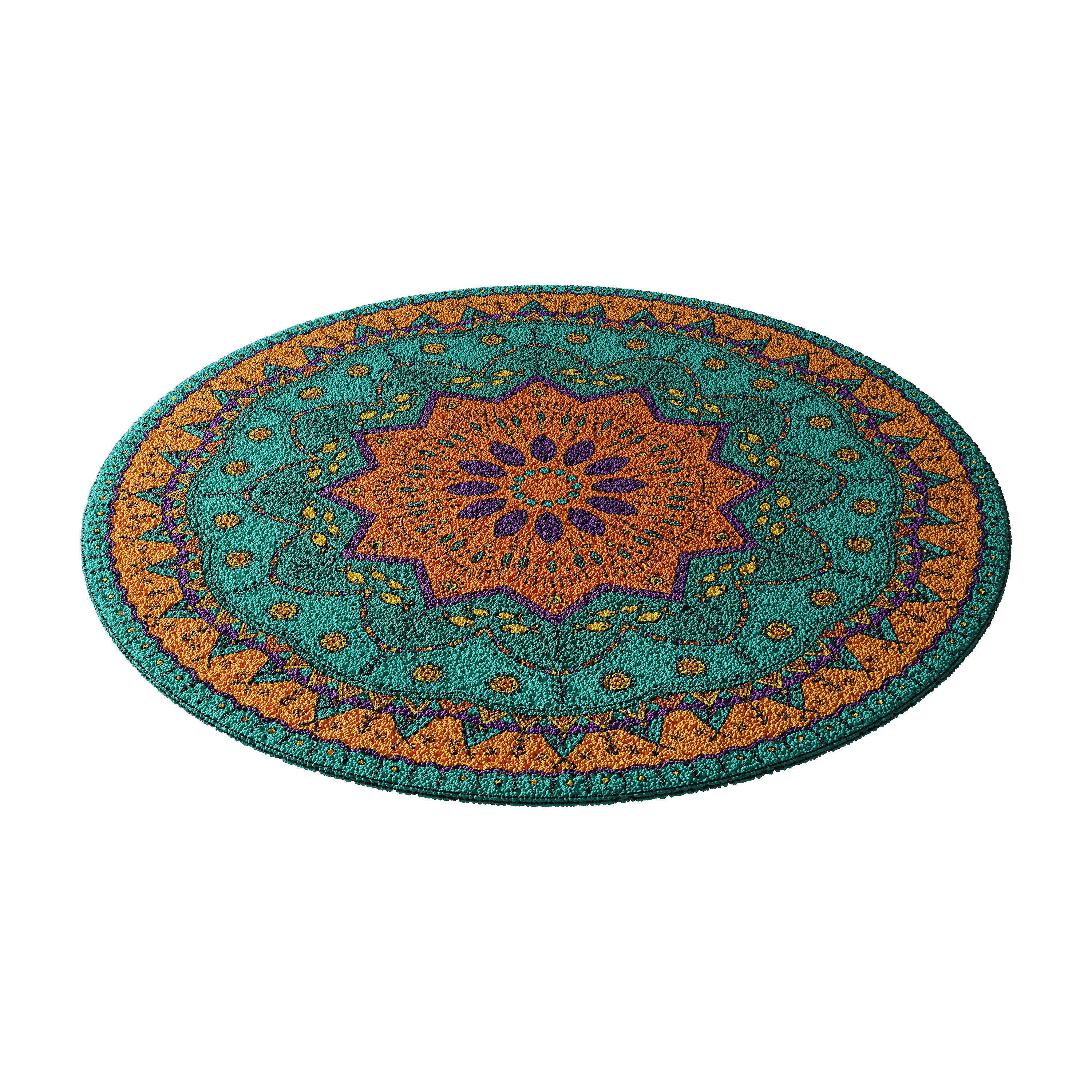 round carpet 22 3D model_5