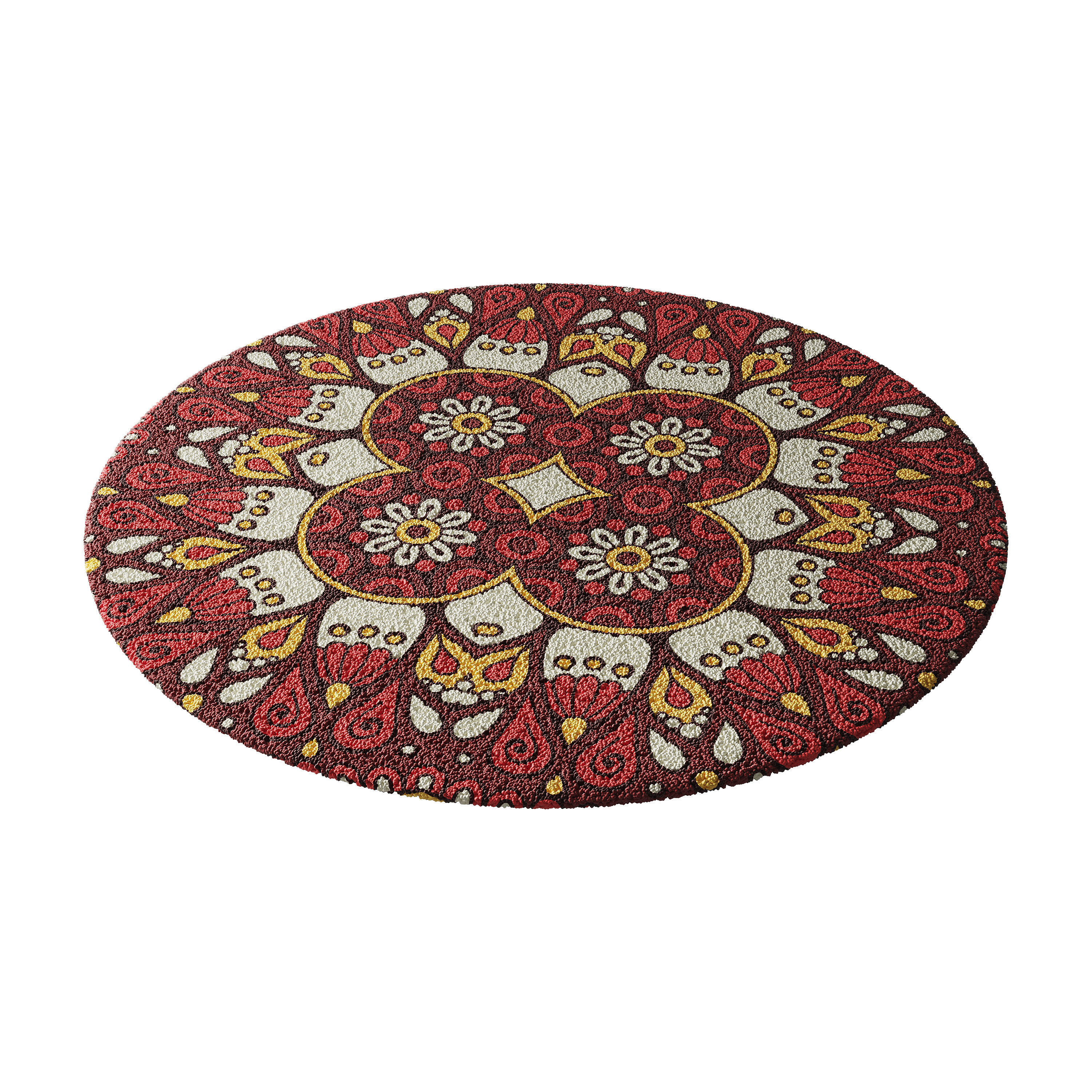 round carpet 22 3D model_6