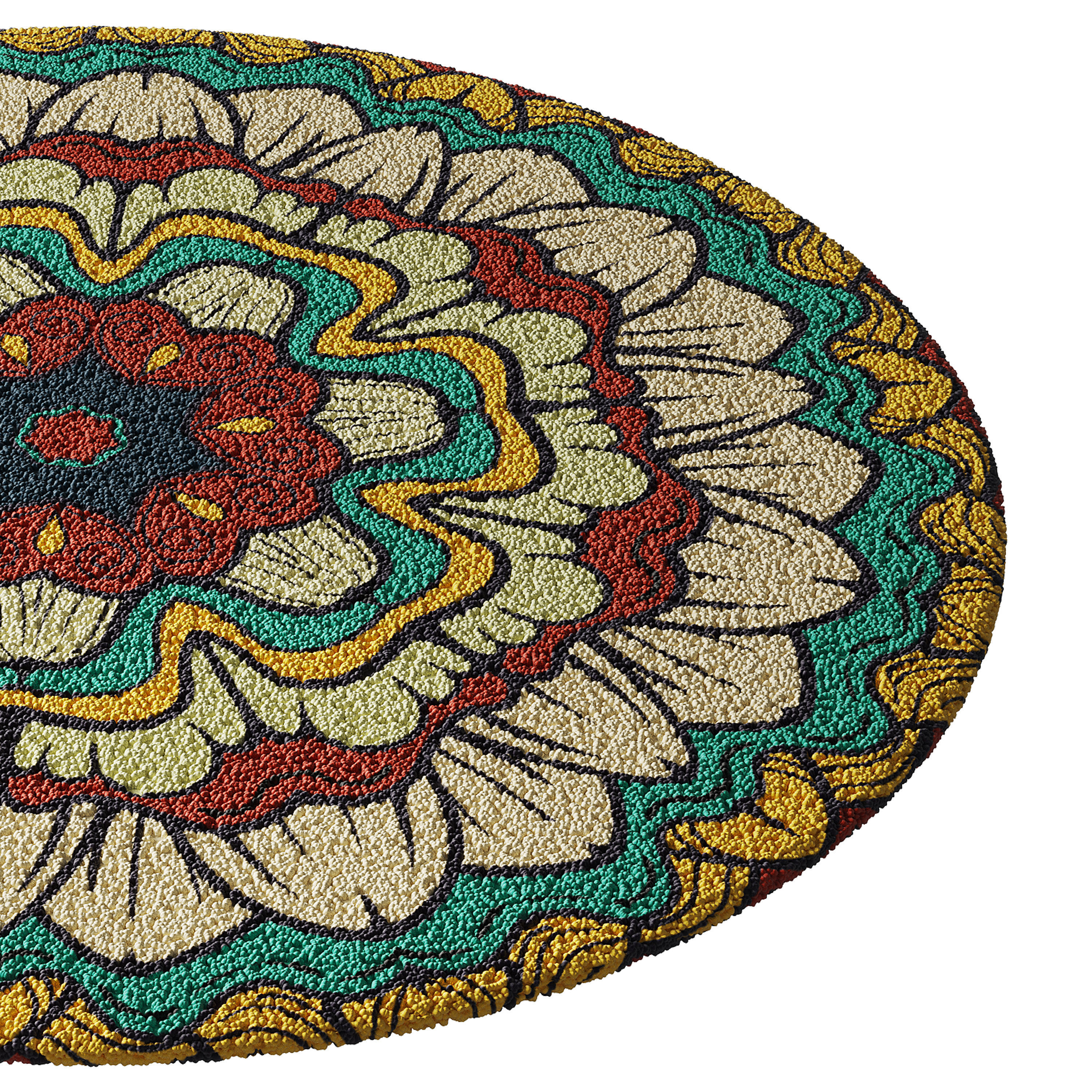 round carpet 24 3D model_9