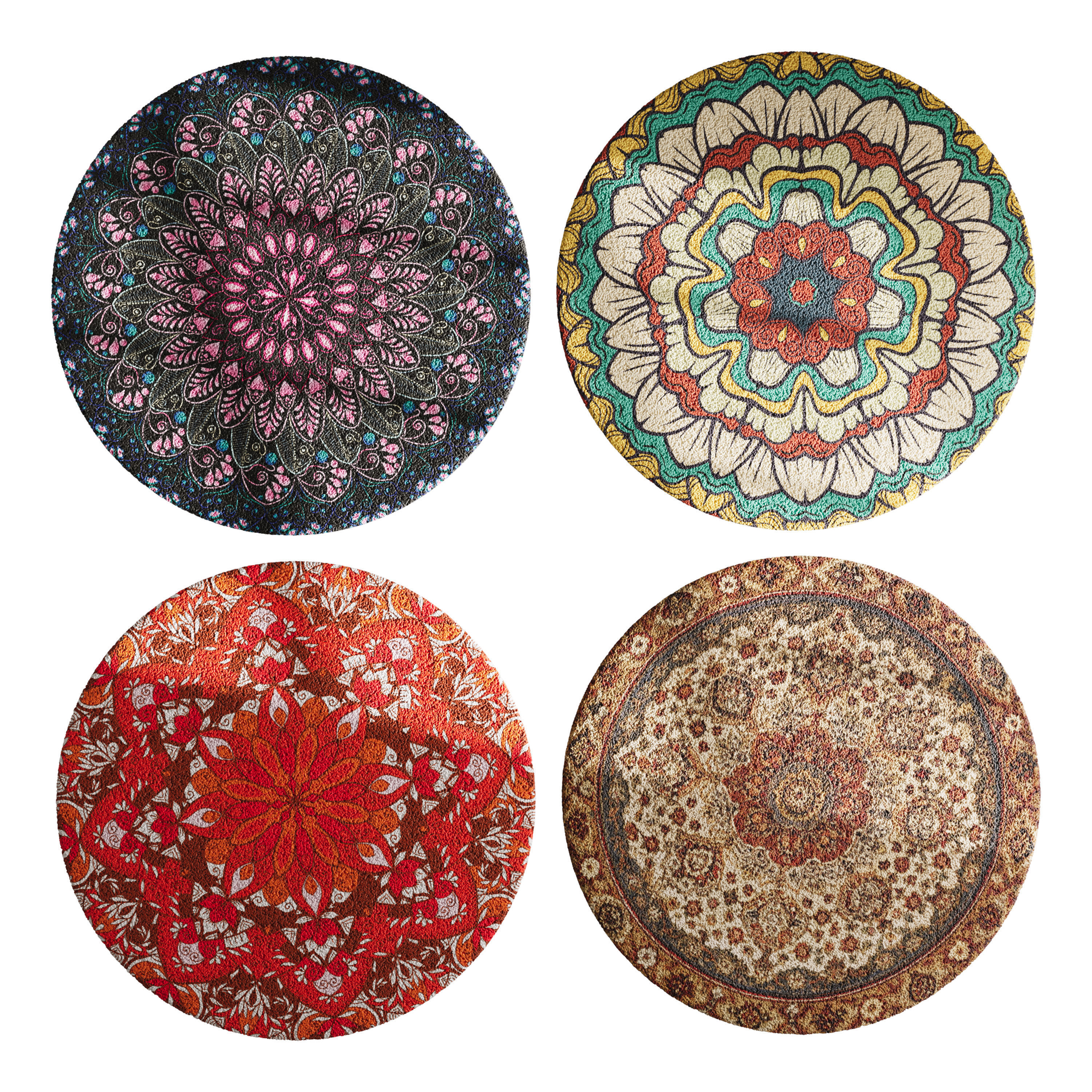 round carpet 24 3D model_2