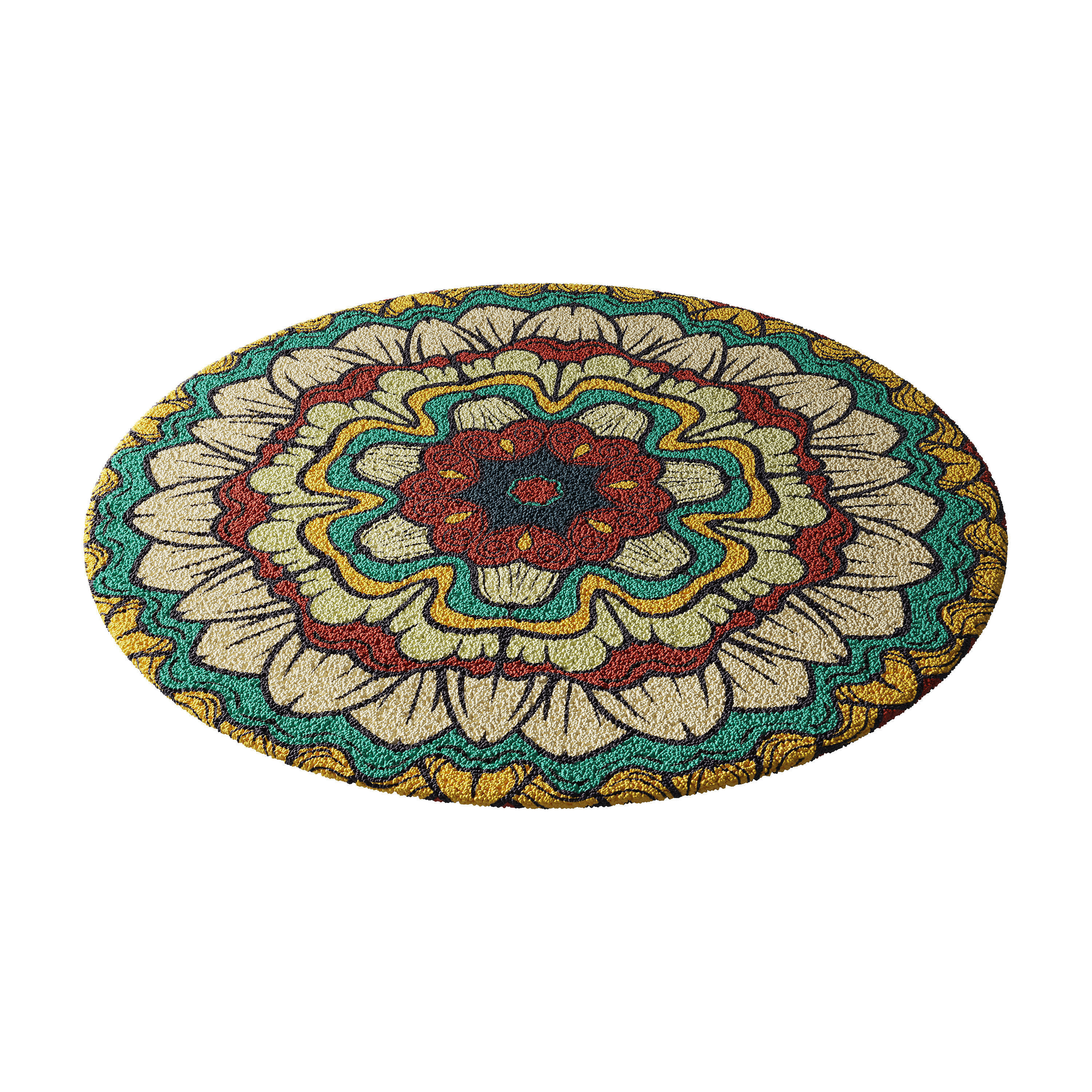 round carpet 24 3D model_7