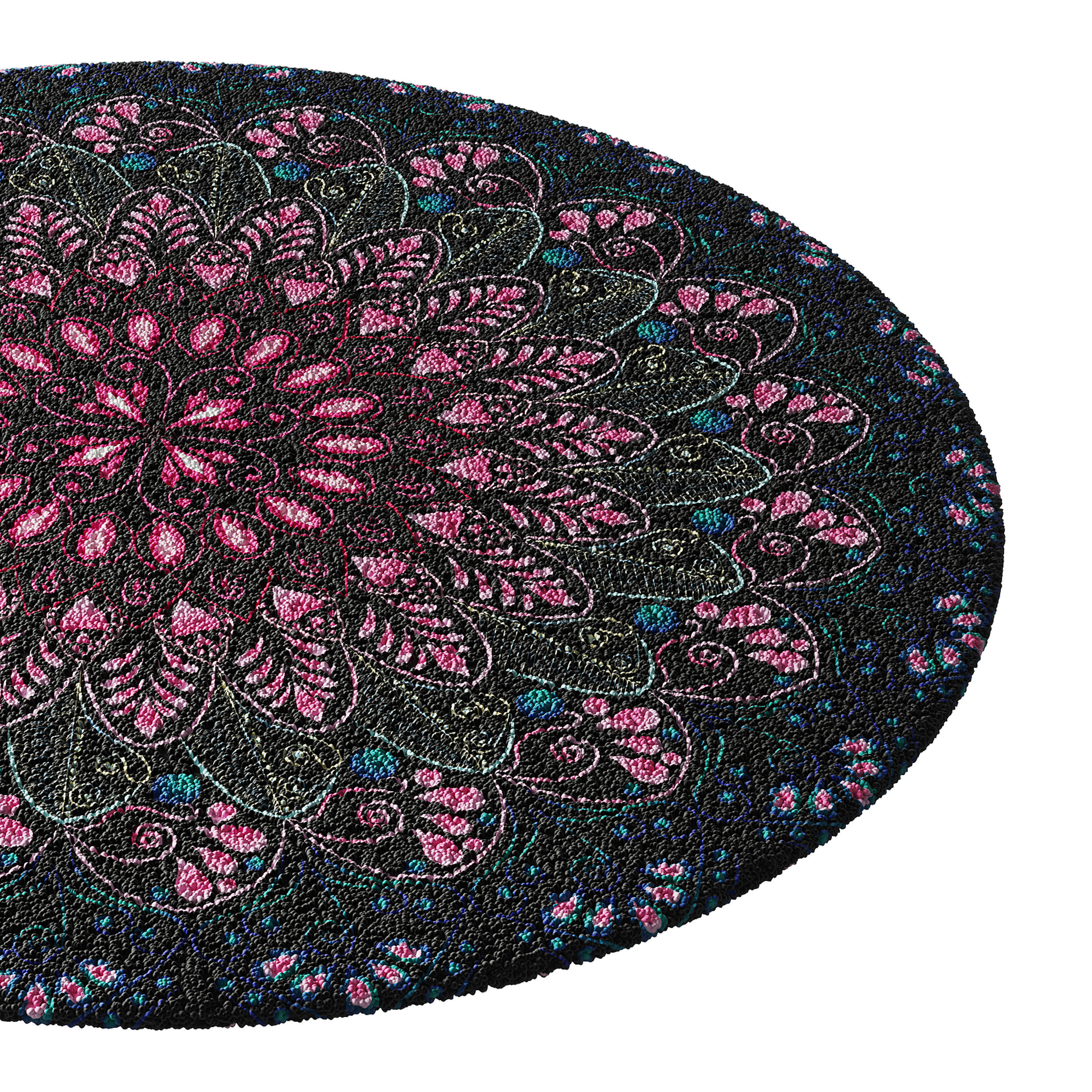 round carpet 24 3D model_8