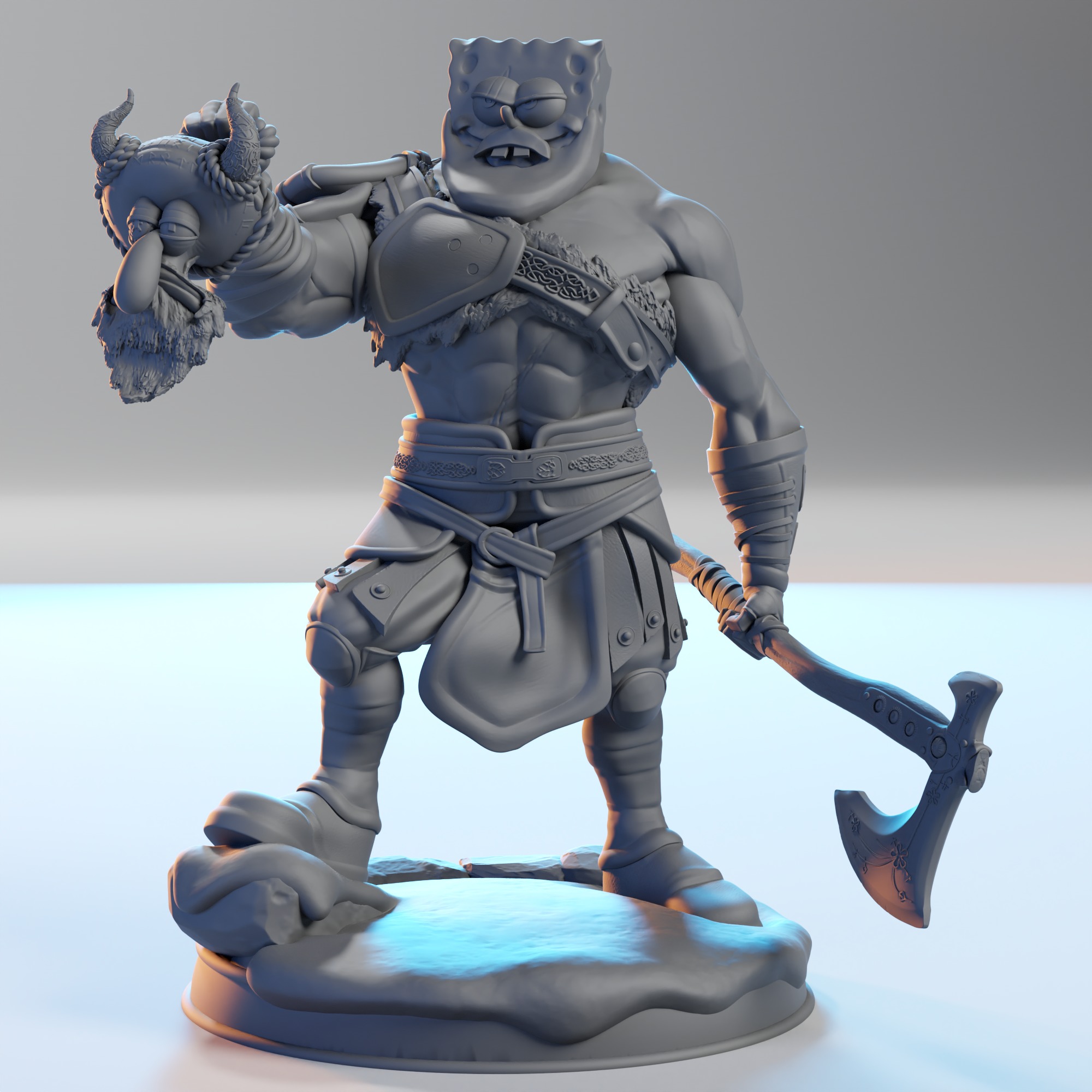 Spongebob Kratos GOW 3D print model_2