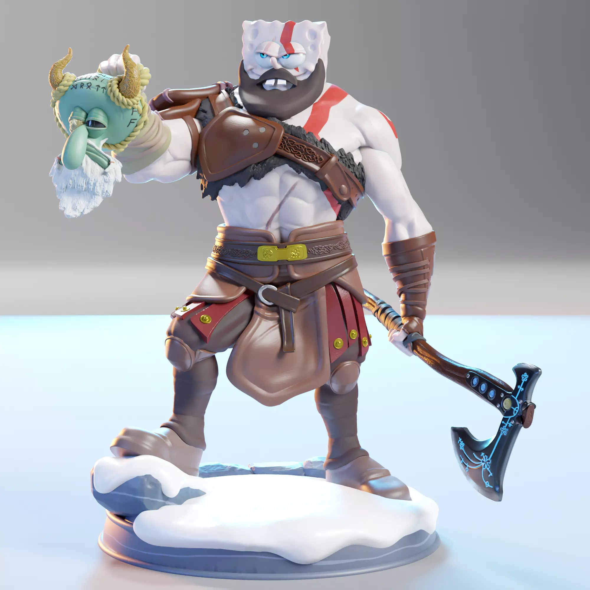 Spongebob Kratos GOW 3D print model_0