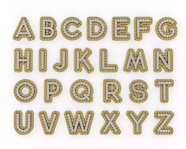 Alphabet paved letters Collection 4